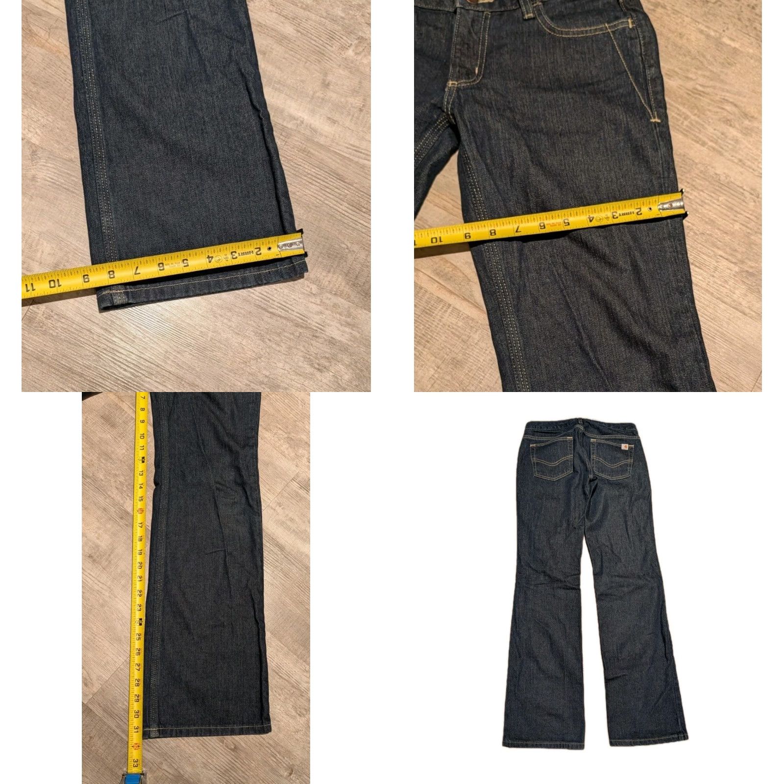Carhartt Carhartt Jeans Dark Blue Straight Fit Stretch Denim Women’s 2X32 WB052 DKN EUC Size 26" / US 2 / IT 38 - 8 Thumbnail