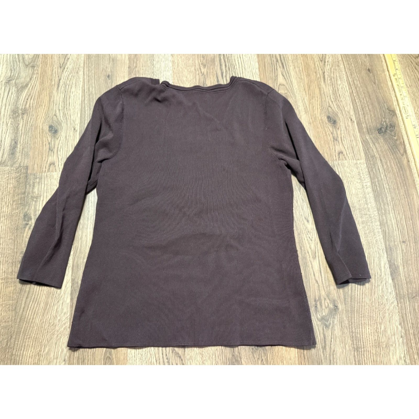 Vintage Cable & Gauge Shirt Women’s Size Medium Brown 3/4 Sleeve Shirt Size M / US 6-8 / IT 42-44 - 2 Thumbnail