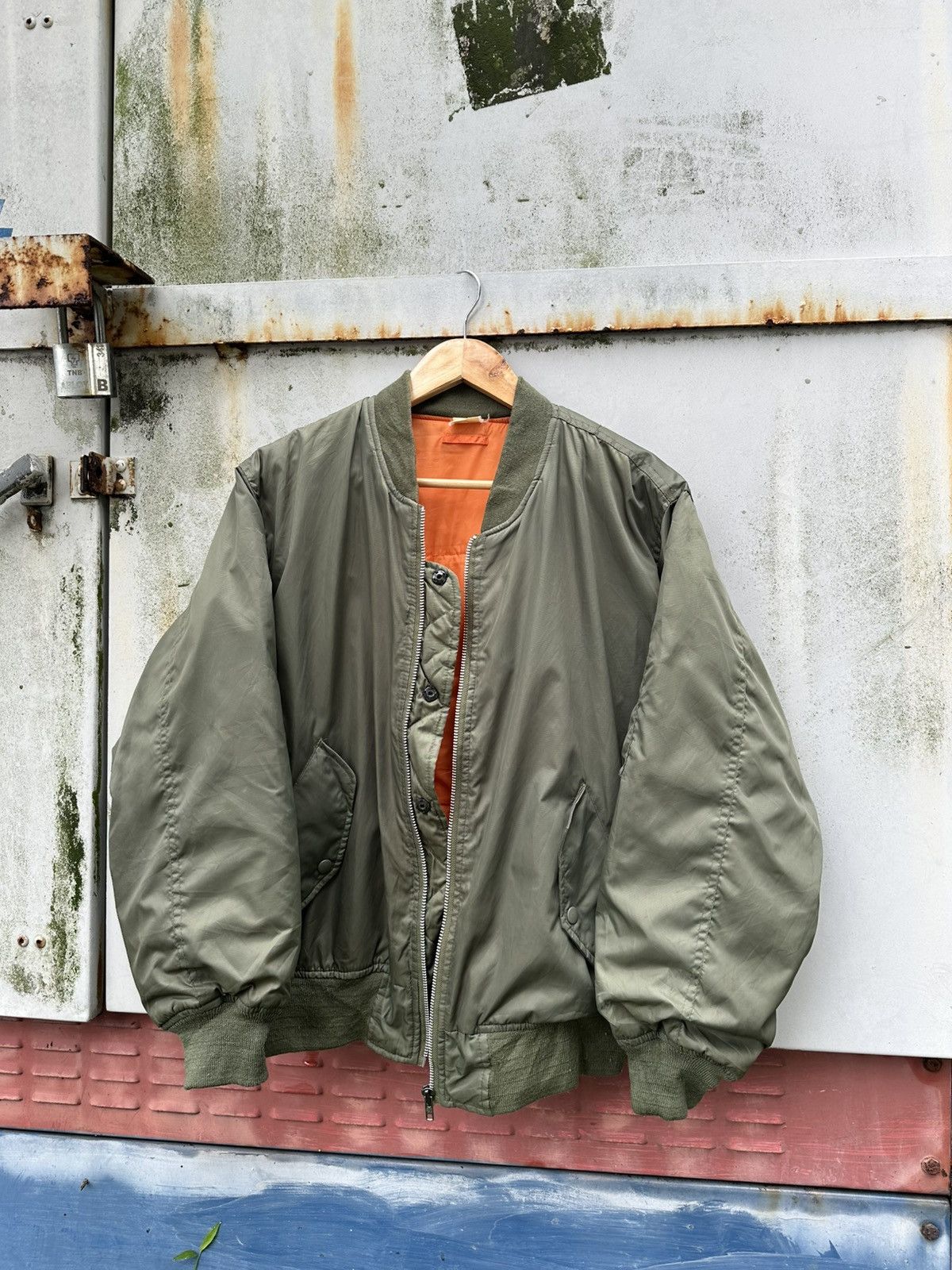 Vintage 🪖Vintage MA-1 Man Intermediate Bomber Jacket Size US M / EU 48-50 / 2 - 2 Thumbnail