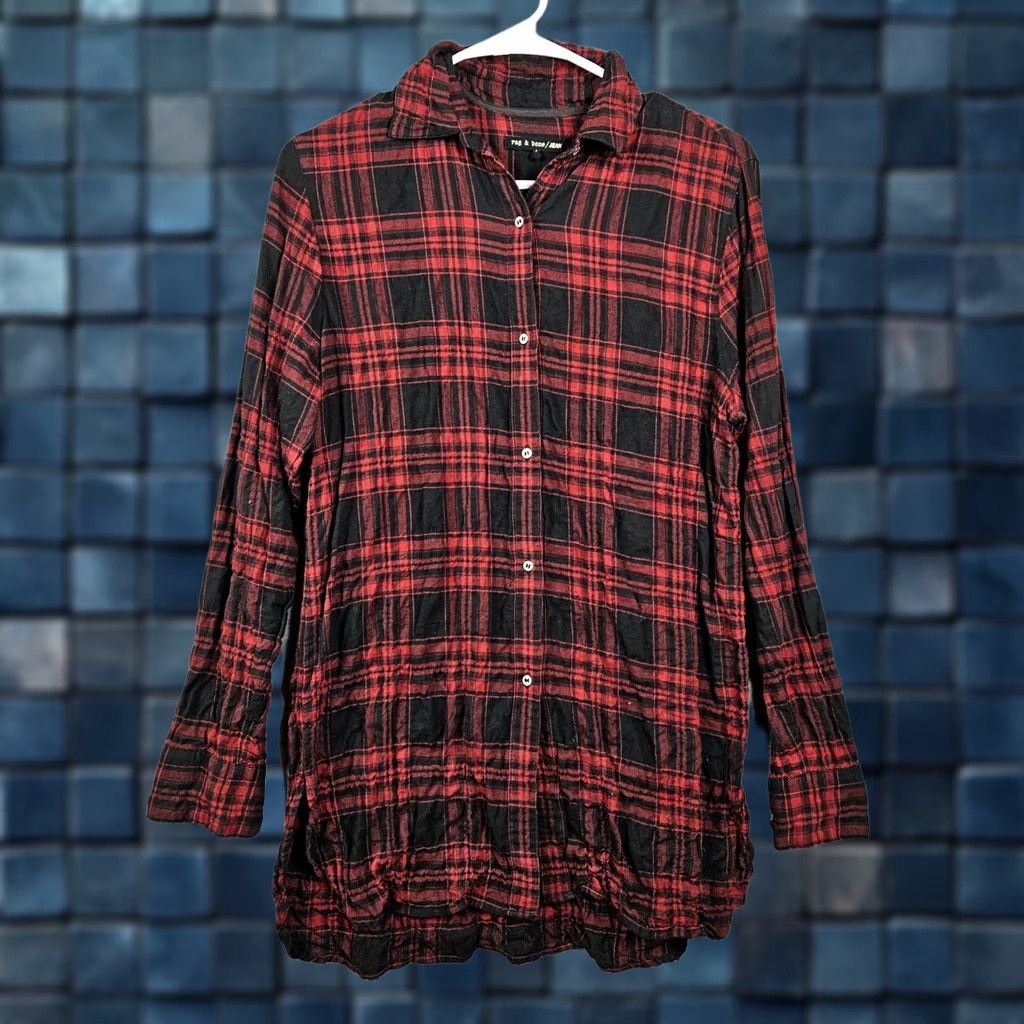 Rag & Bone Rag & Bone/Jean Women's Button Up Long Sleeve Plaid Shirt XS Multicolor Casual Shirt Womens XS Plaid Button-Up"} Size XS / US 0-2 / IT 36-38 - 1 Thumbnail