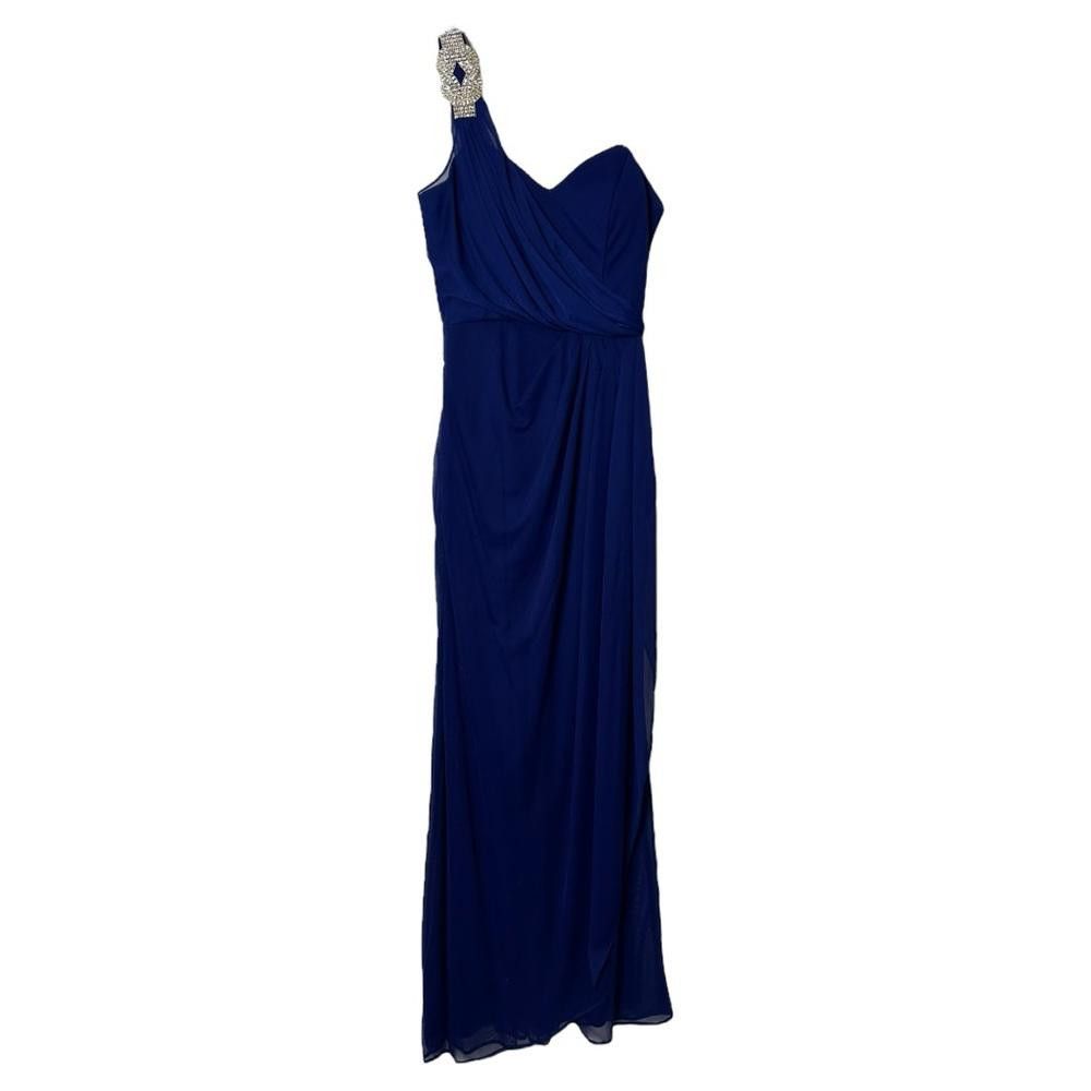 Designer Xscape l One Shoulder Ruched Evening Gown Size 8 Size M / US 6-8 / IT 42-44 - 3 Thumbnail