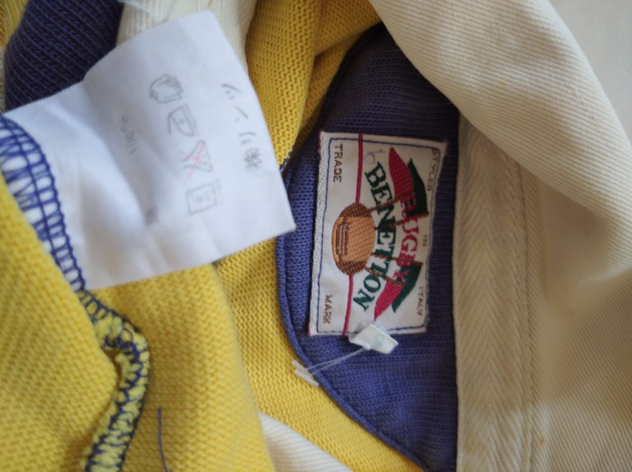 Benetton Vintage benetton rugby stripes polo shirt Size US L / EU 52-54 / 3 - 7 Thumbnail