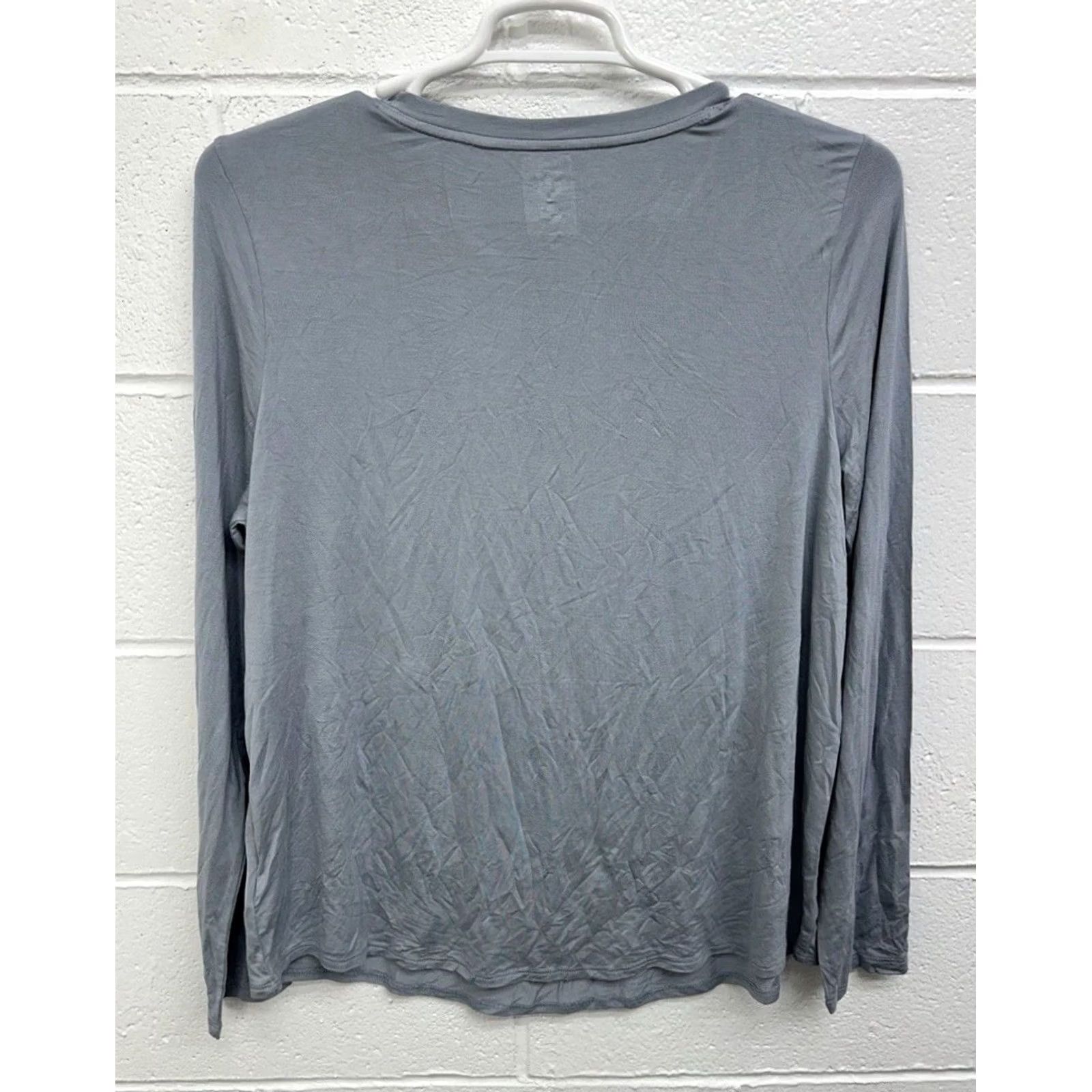 Dusk NWT Gap Luxe T Long Sleeve Luxe Jersey Shirt Blue Dusk Women’s XL Shirt Womens XL Blue Gray T-Shirt L/XG? Size XL / US 12-14 / IT 48-50 - 4 Thumbnail