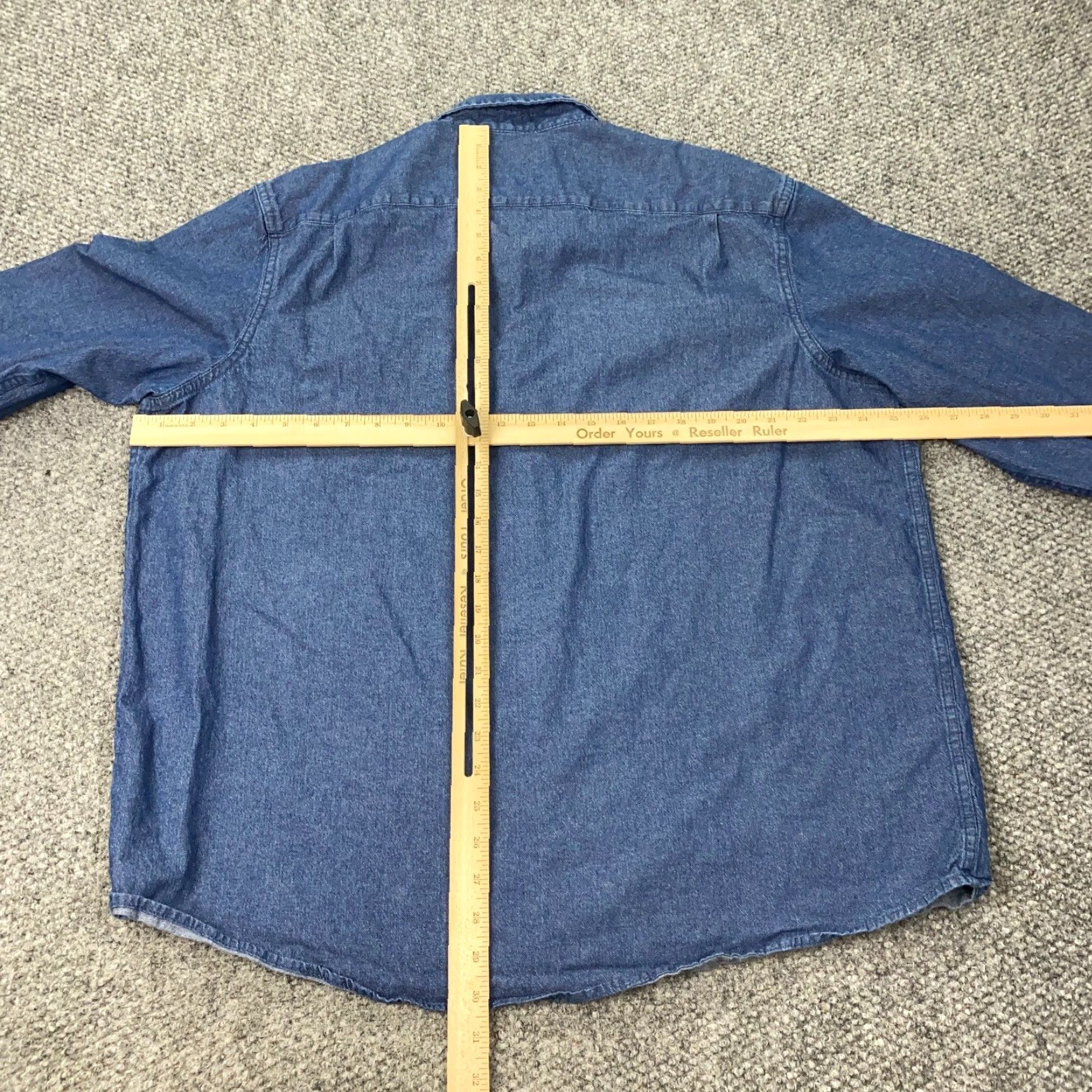 Wrangler Wrangler Denim Shirt Mens XL Blue Comfort Flex Cowboy Stretch Shirt Size US XL / EU 56 / 4 - 5 Thumbnail