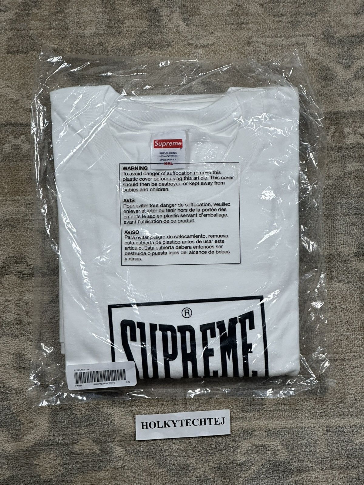 Supreme Supreme Warm Up Tee - White - XXL - FW23 Size US XXL / EU 58 / 5 - 2 Thumbnail