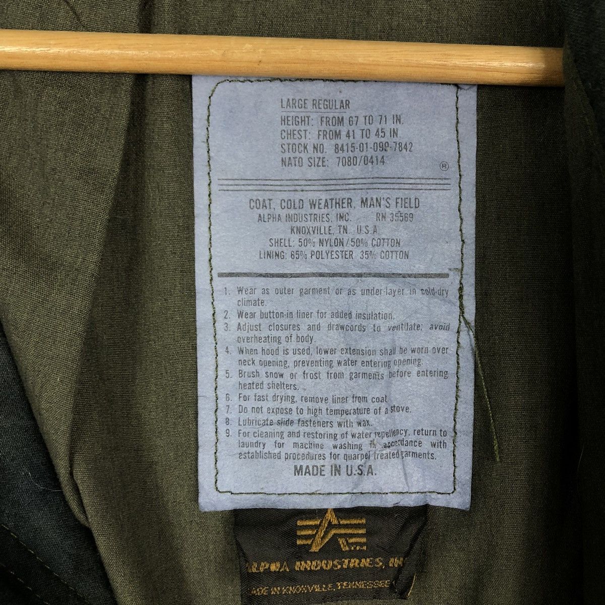 Alpha Industries Military Army Vintage Alpha Industries USA Inspector Jacket Size US L / EU 52-54 / 3 - 12 Thumbnail