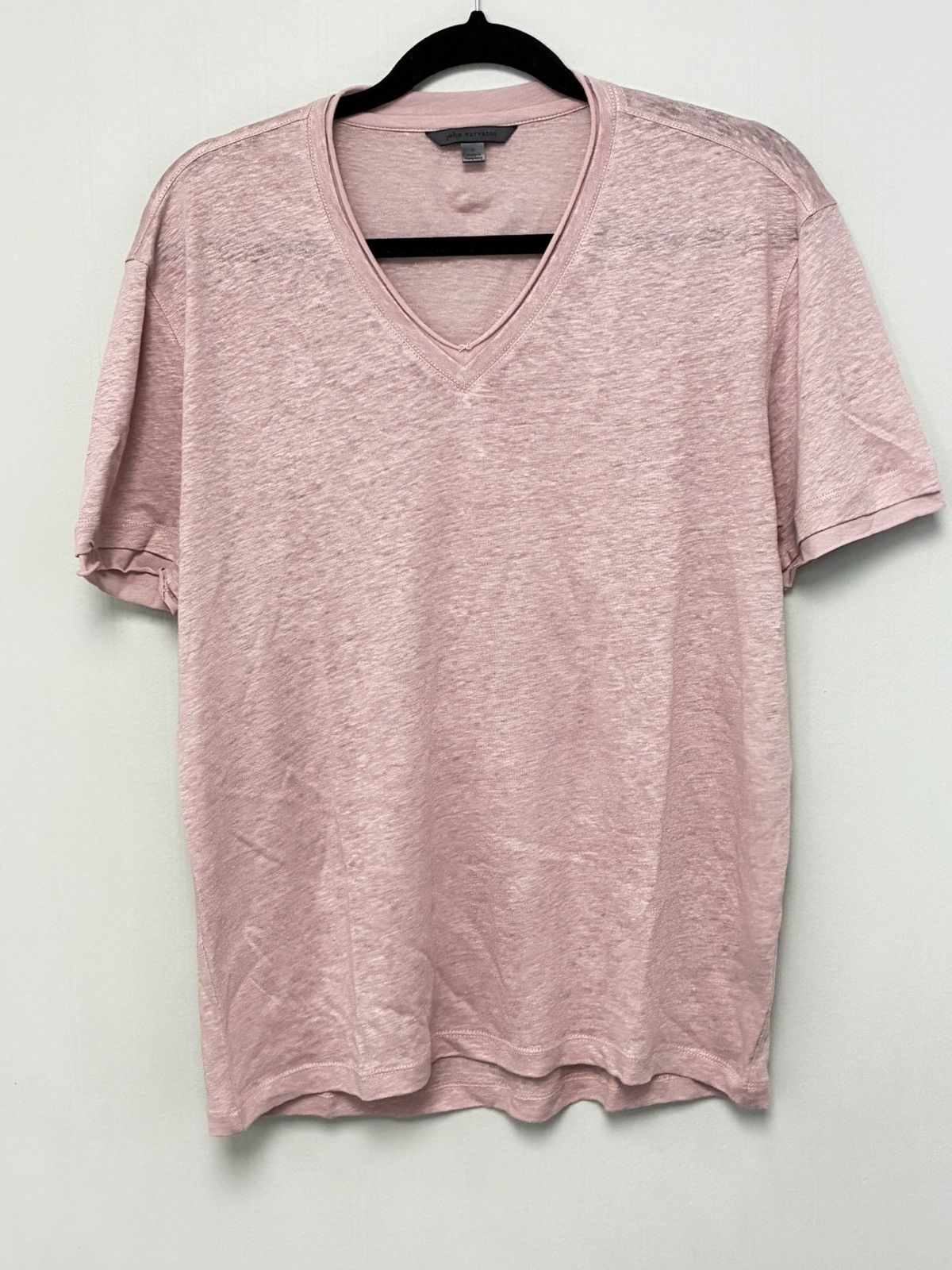 John Varvatos Wooster V-Neck linen tee. Medium Size US M / EU 48-50 / 2 - 7 Thumbnail