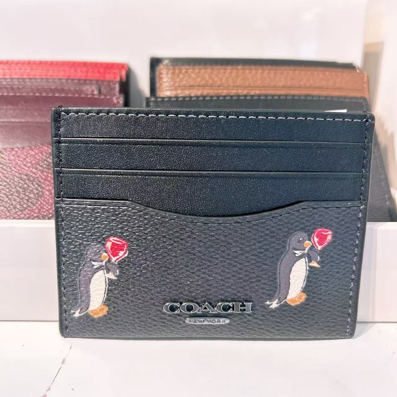 Coach Slim Id Card Case With Penguin Print CCP96 Size ONE SIZE - 2 Thumbnail