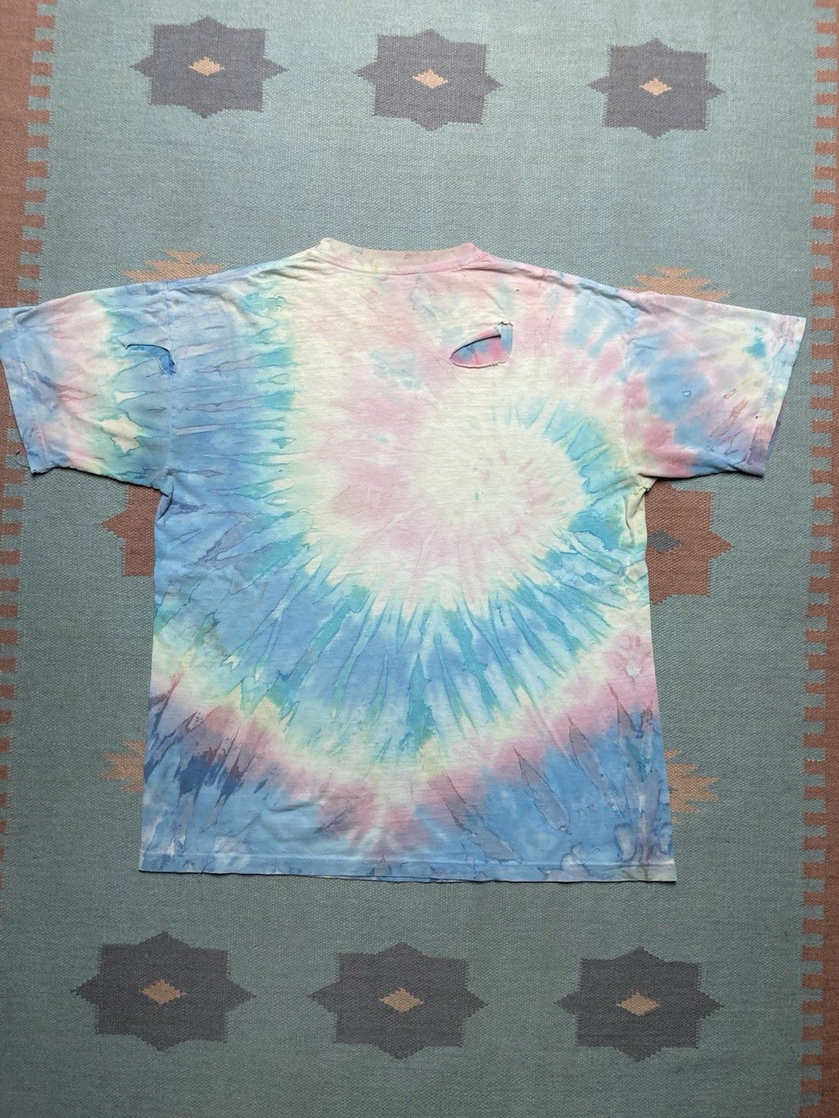 Vintage 90s tie dye t shirt faded distressed hippie men’s XL Size US XL / EU 56 / 4 - 2 Thumbnail