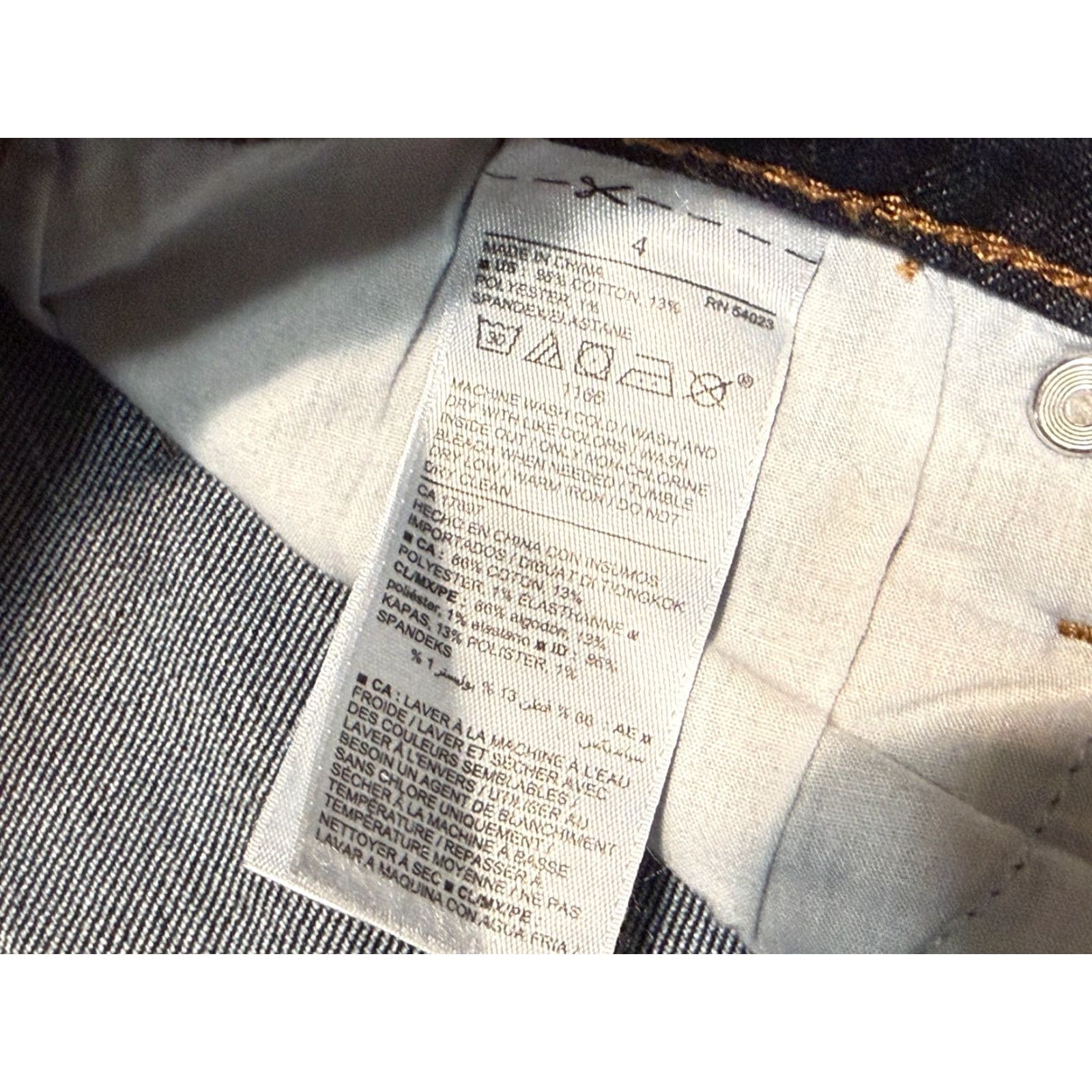 Old Navy Old Navy Jeans Women's 4 Blue Denim Dark Wash Mid Rise Skinny Regular Stretch 5-Pocket Original Size 27" / US 4 / IT 40 - 5 Thumbnail