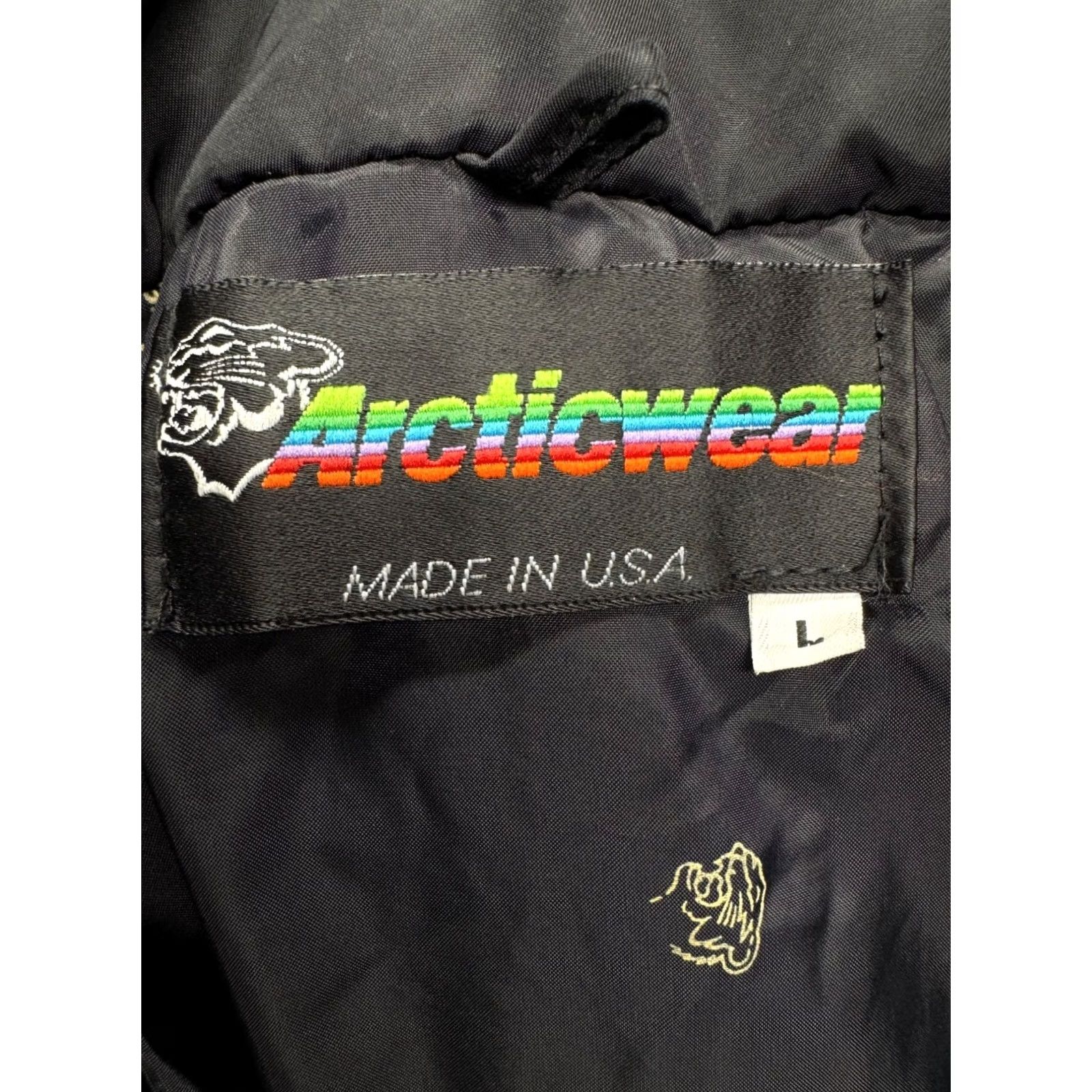Vintage VINTAGE Arctic Cat Arcticwear Bomber Jacket Nylon Insulated L Black Mens Size US L / EU 52-54 / 3 - 5 Thumbnail