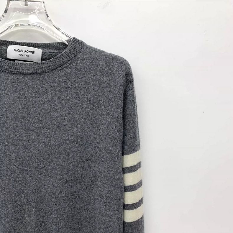 Thom Browne Thom browne Gray classic four-bar wool knitted sweater 2504 Size US M / EU 48-50 / 2 - 3 Thumbnail