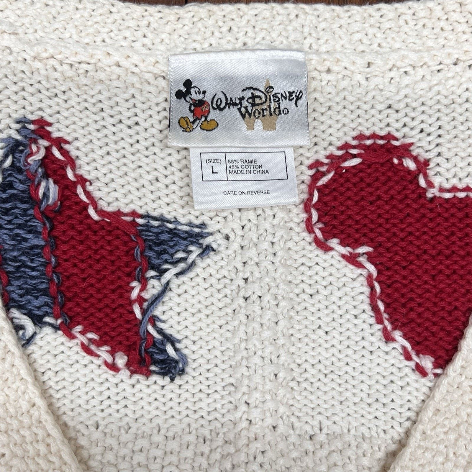 Disney Vintage Walt Disney World (L) Cardigan Mickey Mouse Size L / US 10 / IT 46 - 6 Thumbnail