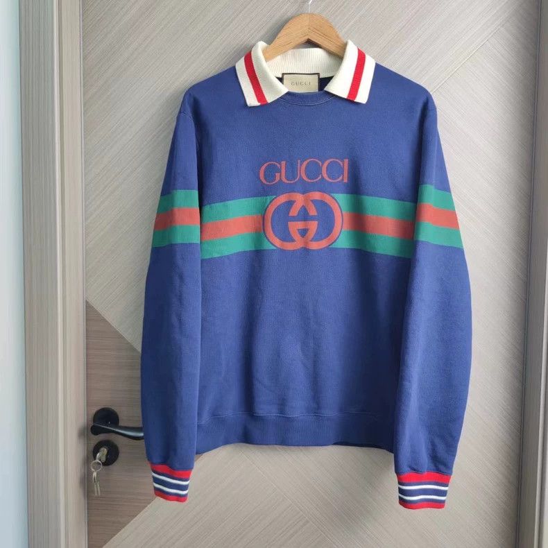 Gucci Gucci Blue double g sweatshirt Size US S / EU 44-46 / 1 - 1 Thumbnail