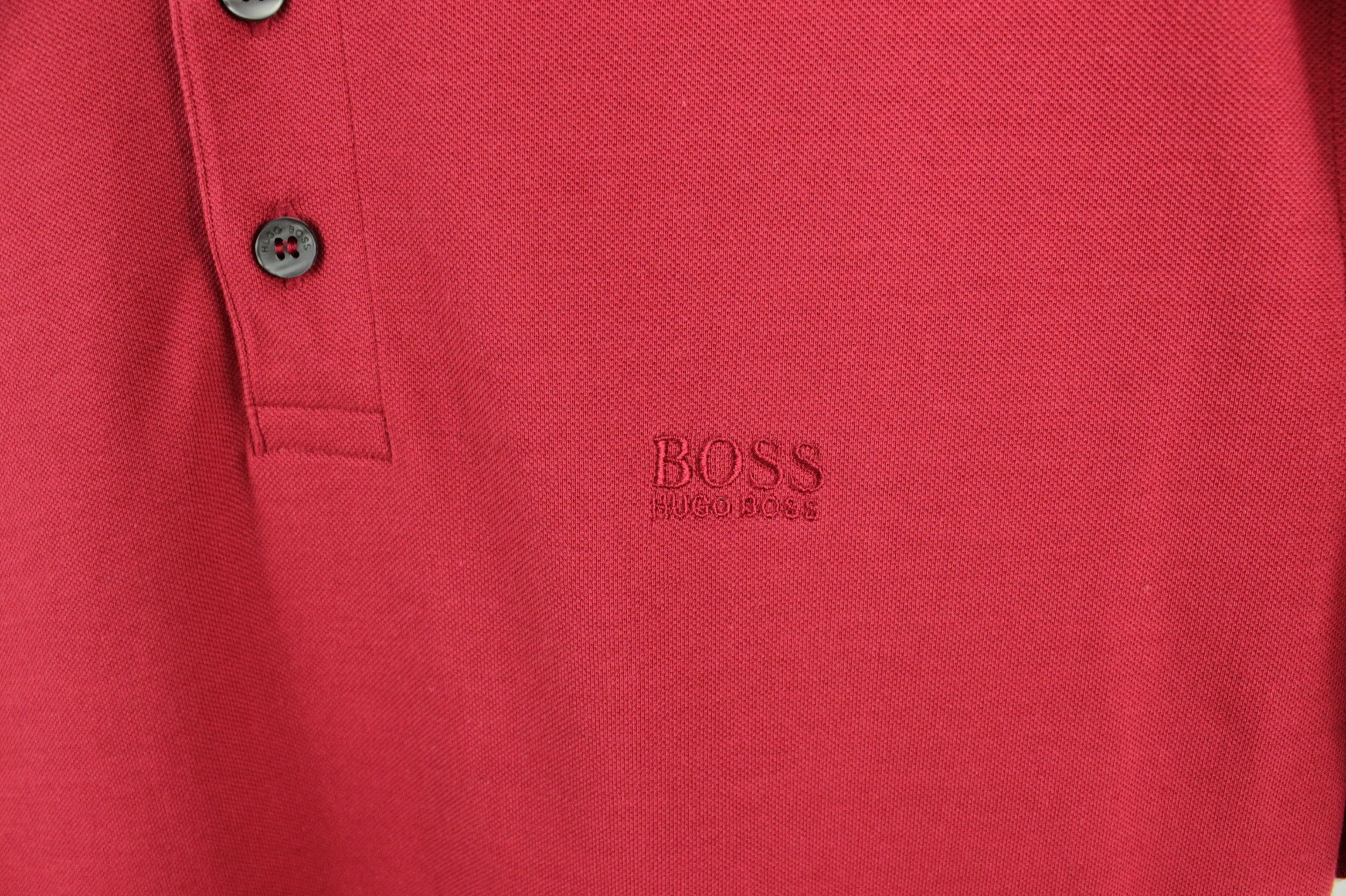 Hugo Boss × Vintage Hugo Boss Ferrara Regular Fit Pima Cotton Red Polo Shirt Size US M / EU 48-50 / 2 - 5 Thumbnail