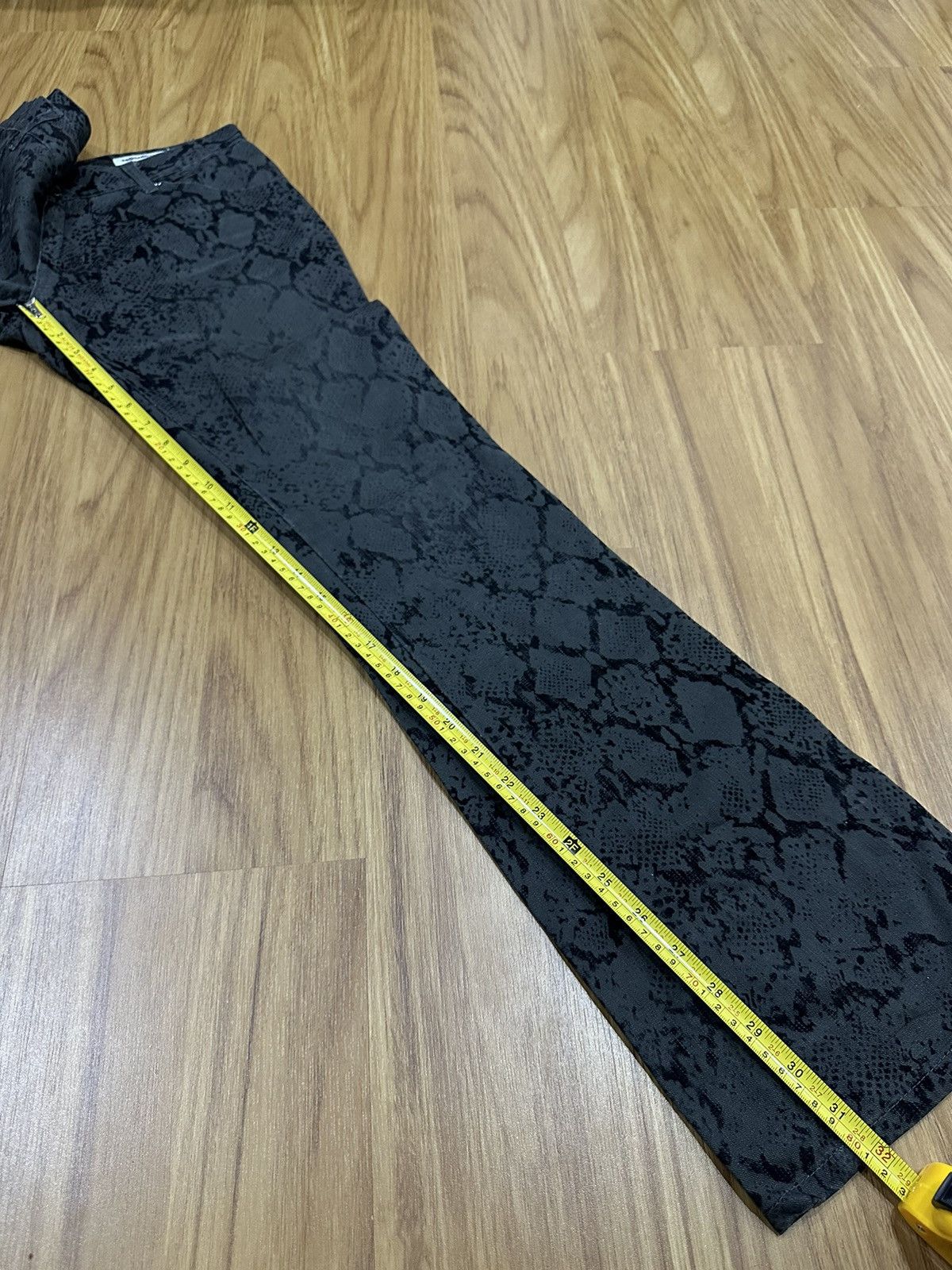 Semantic Design Python Woven Flared Jeans