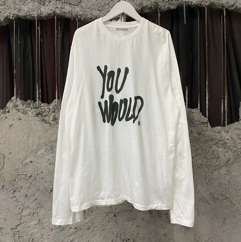 Acne Studios Acne Studios White Long Sleeve T-Shirt Size S / US 4 / IT 40 - 1 Thumbnail