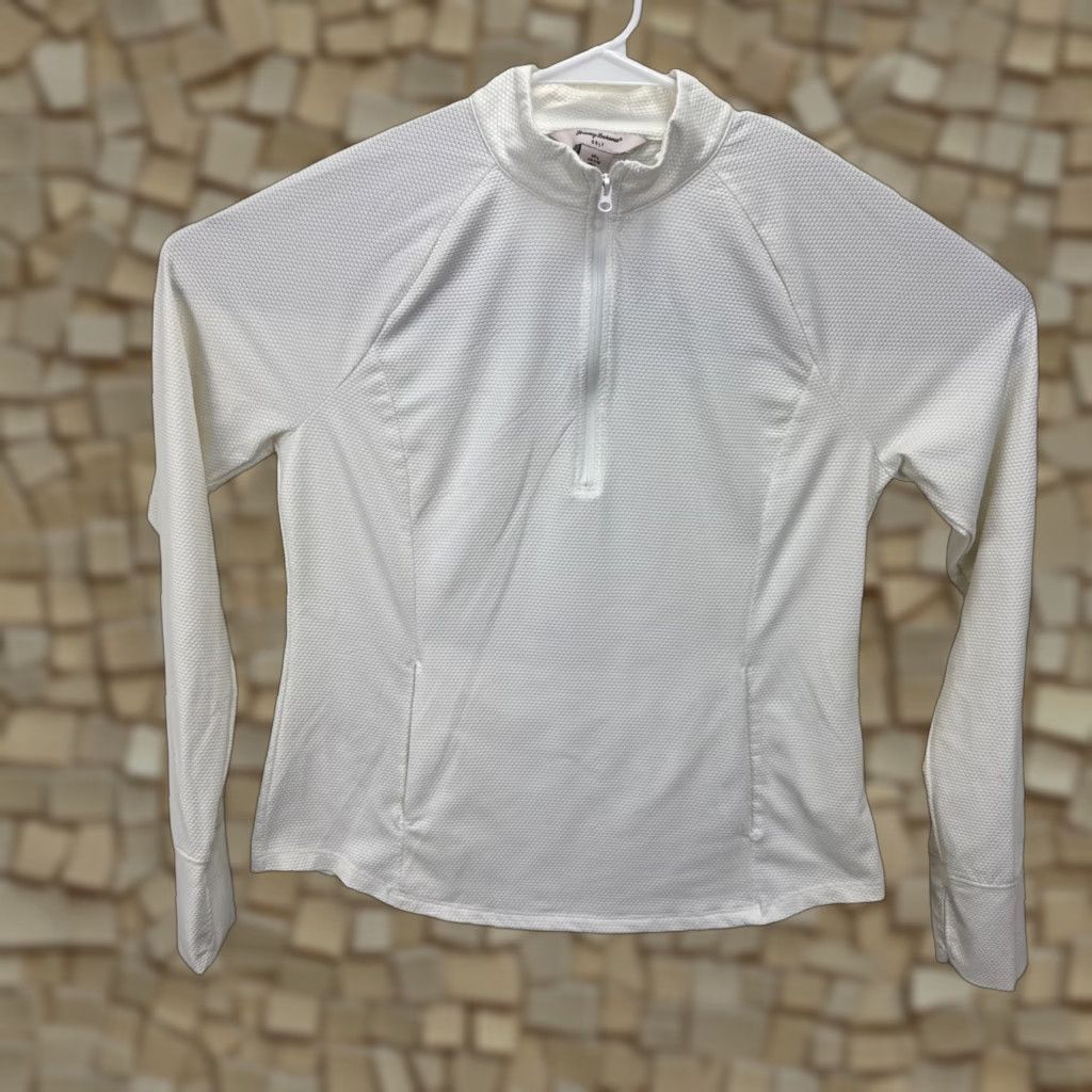 Tommy Bahama Tommy Bahama Golf Sweater Women L White 1/4 Zip L/S Pullover Thumbholes Pockets Sport Activewear Casual Size L / US 10 / IT 46 - 1 Thumbnail
