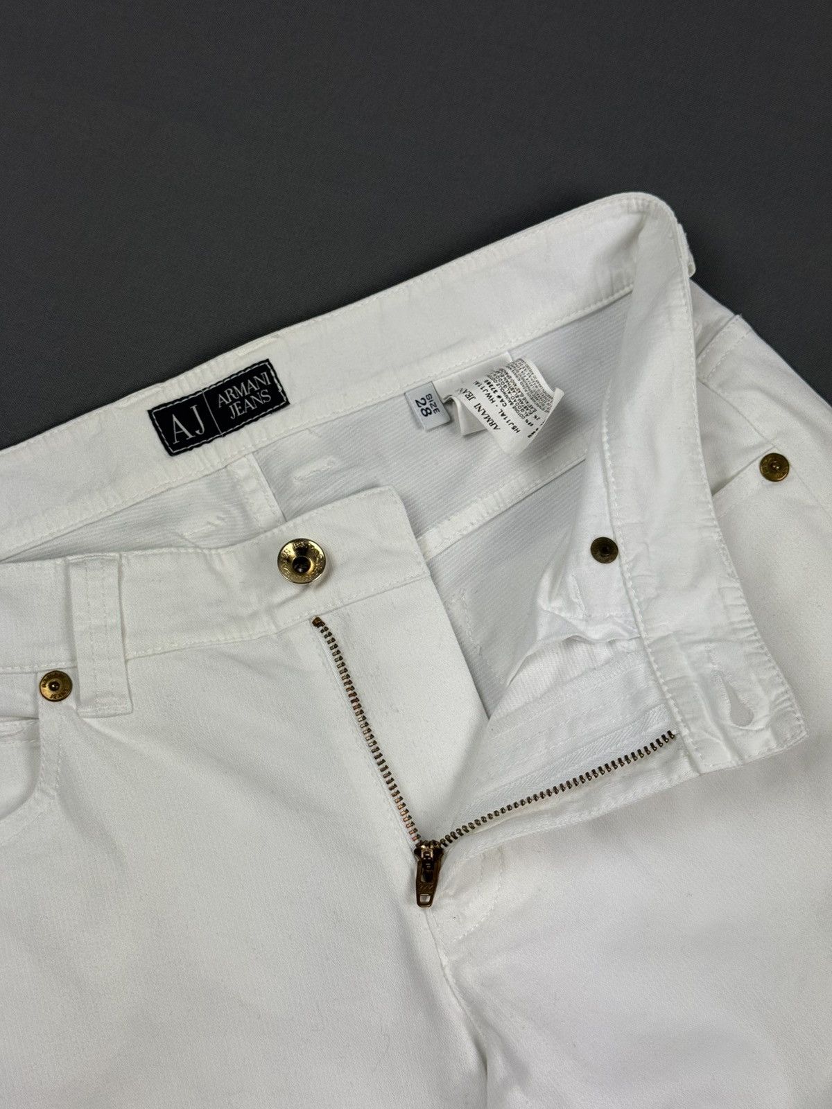 Armani Y2K Vintage Armani Jeans Basic White Women’s Pants Size 30" / US 8 / IT 44 - 8 Thumbnail