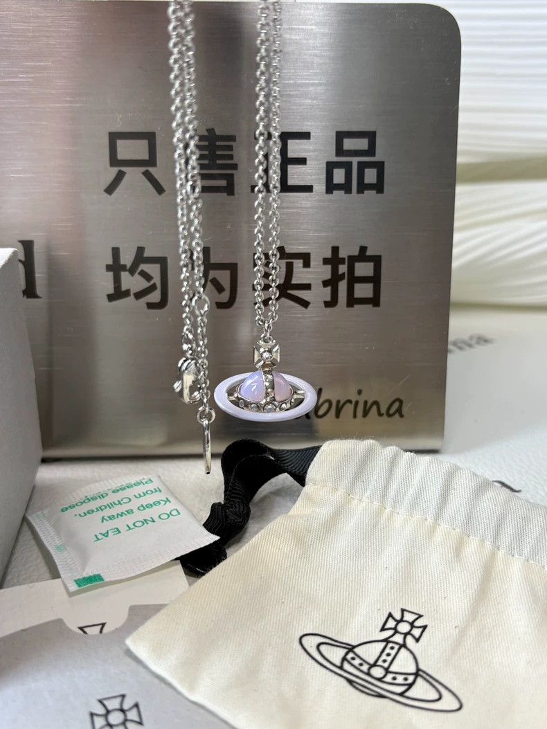 Vivienne Westwood Vivienne Westwood Orb necklace with colorful rings and pow Size ONE SIZE - 5 Thumbnail
