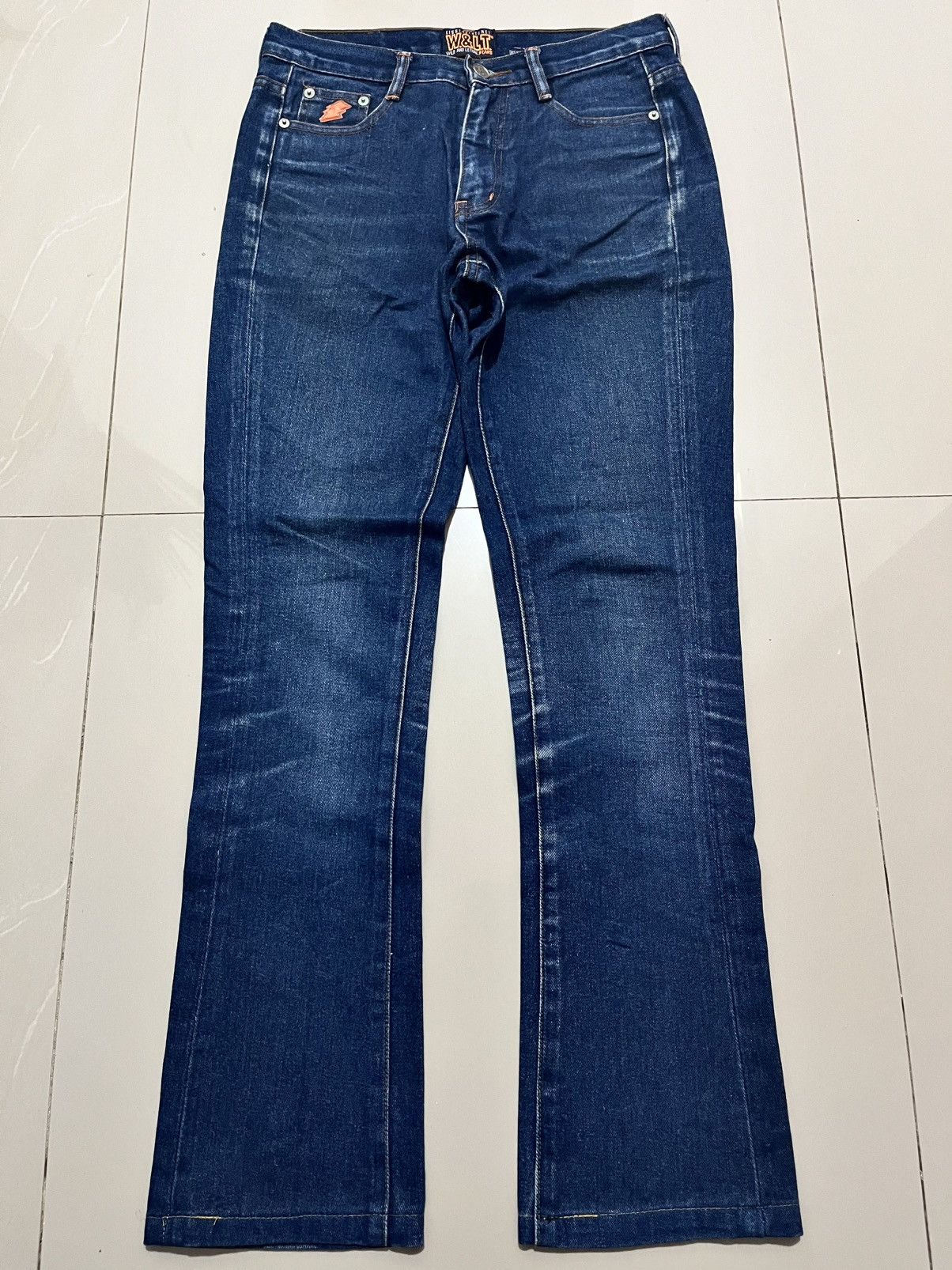 W&LT SS2006 W&LT WALTER VAN BEIRENDONCK STONE WASH BOOTCUT JEANS Size US 30 / EU 46 - 2 Thumbnail