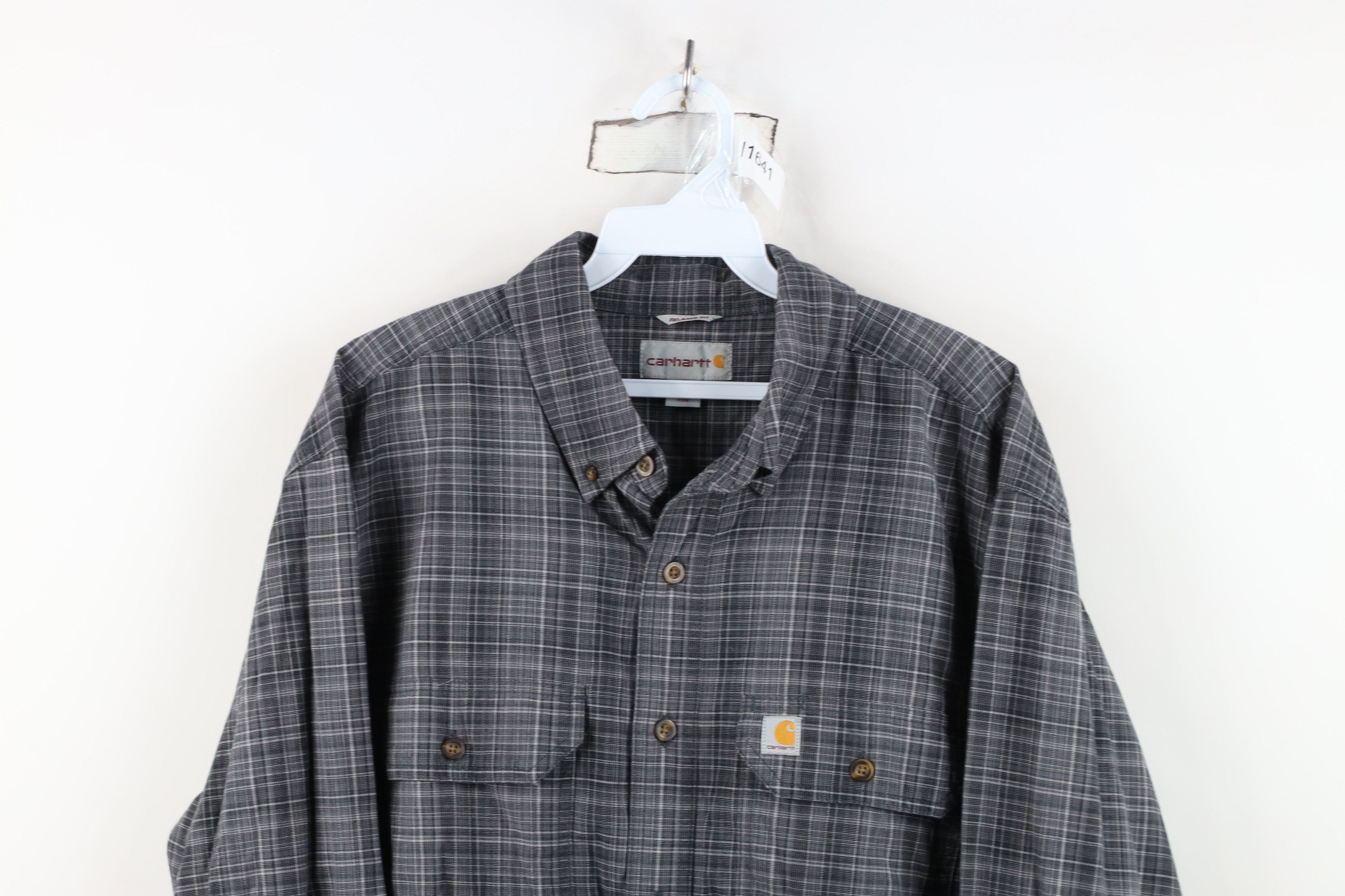 Carhartt Y2K Carhartt Fit Double Pocket Flannel Button Down Shirt Size US L / EU 52-54 / 3 - 2 Thumbnail