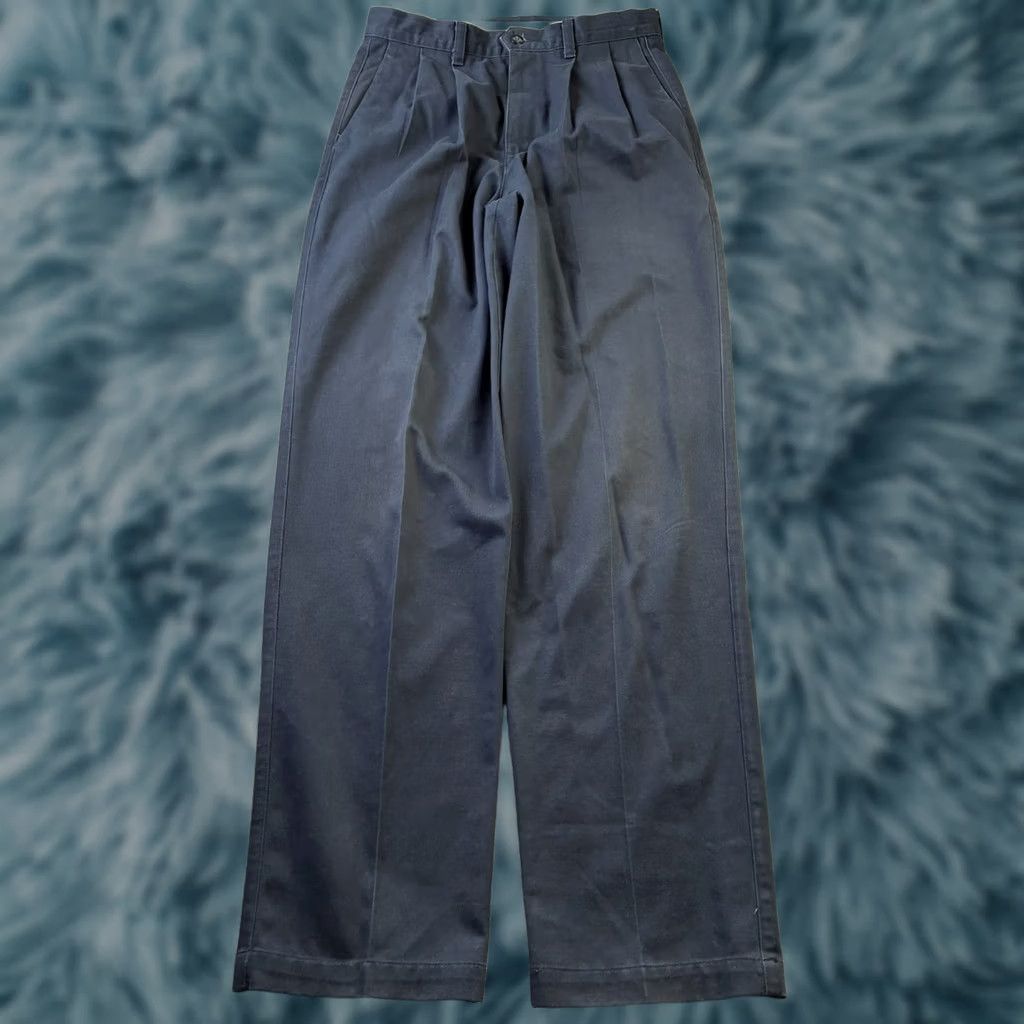 Dockers VINTAGE Dockers Pants Mens 31x34 Blue Trousers Double Pleated 2003 Size US 31 - 1 Thumbnail