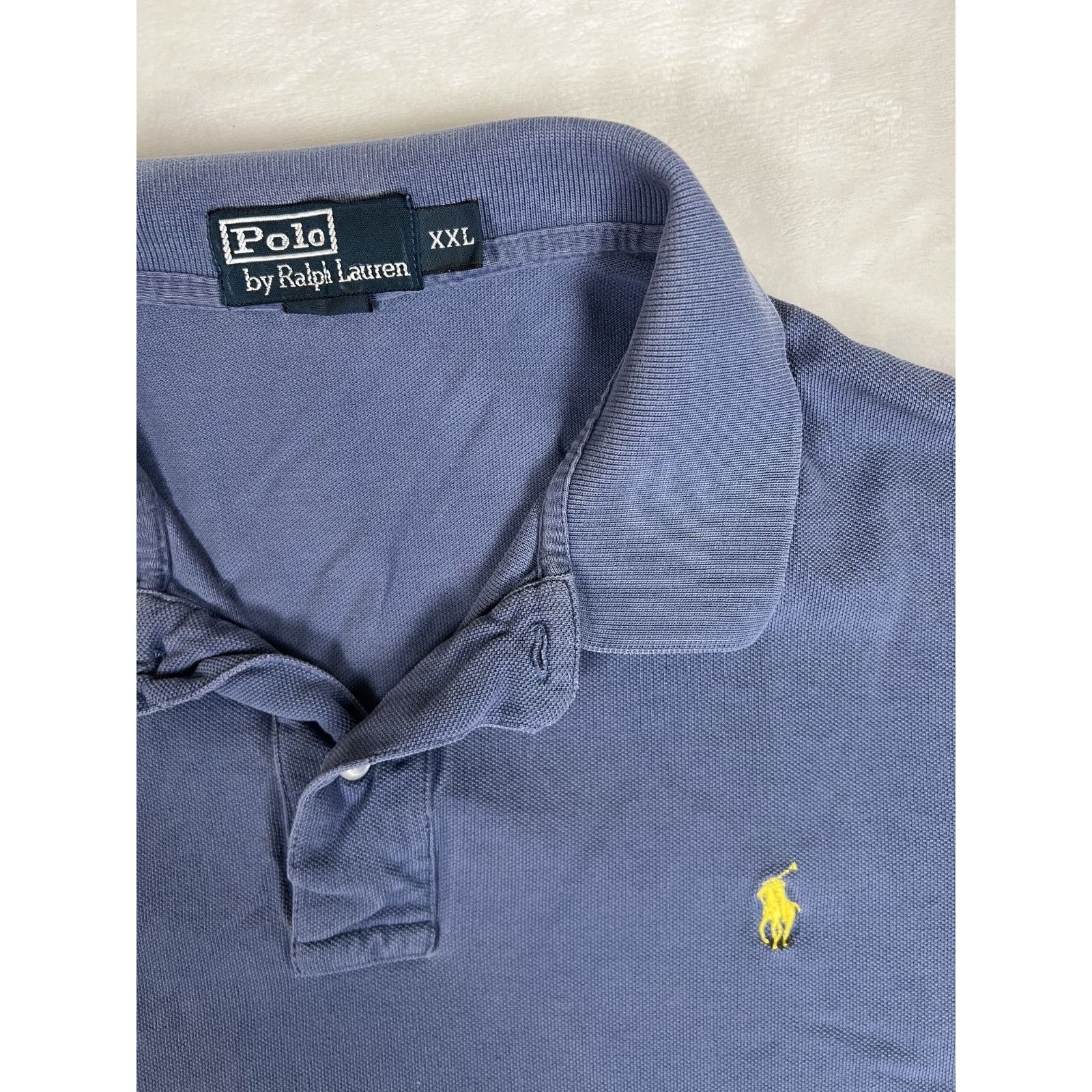 Polo Ralph Lauren Polo Ralph Lauren Polo Shirt Mens 2XL Blue Yellow Pony Logo Size US XXL / EU 58 / 5 - 2 Thumbnail