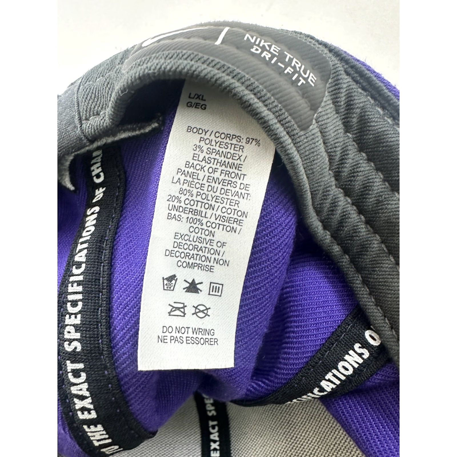 Nike Nike Hat Mens L/XL Fitted Cap Blue Hermiston High School Oregon Logo Baseball Cap Size ONE SIZE - 5 Thumbnail