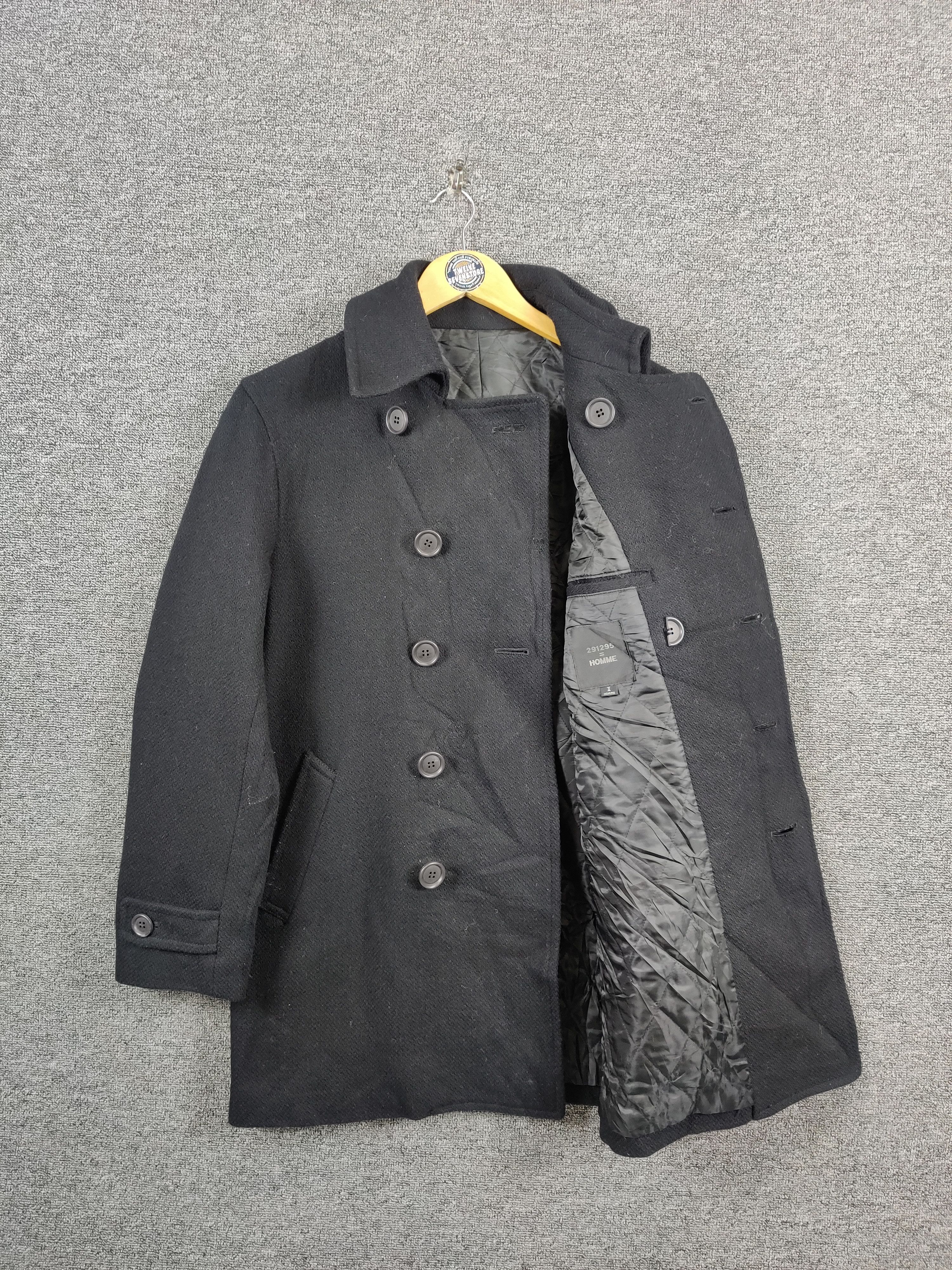 291295=Homme 291295= Homme Double Breasted Wool Coat Size US M / EU 48-50 / 2 - 9 Thumbnail
