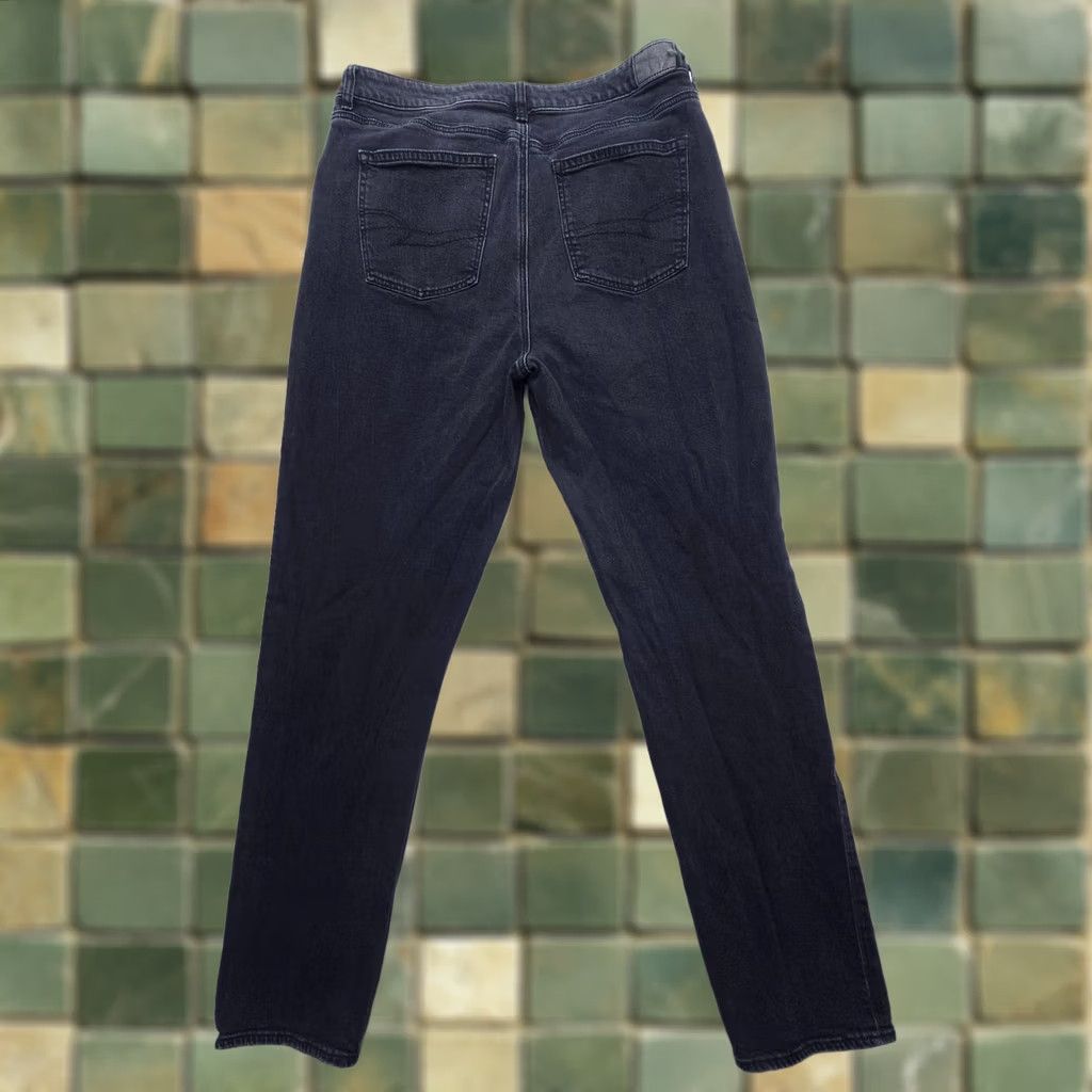 American Eagle Outfitters American Eagle Outfitters Jeans Womens 14 Black High Rise Distressed 5-Pocket Denim Straight Leg Mom Style Adults Womens Size 36" / US 14 / IT 50 - 1 Thumbnail