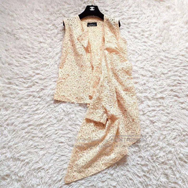Comme des Garcons Comme Des Garcons Beige lace floral top Size S / US 4 / IT 40 - 4 Thumbnail