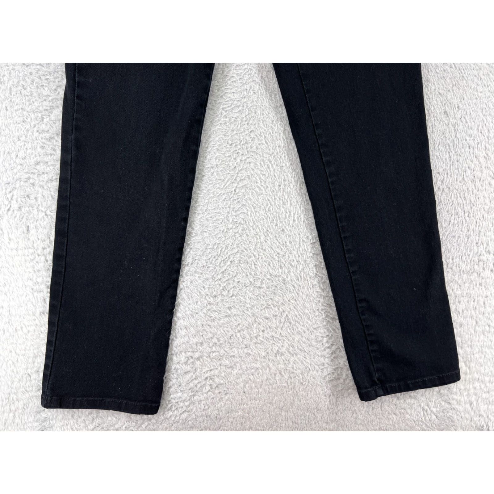 Gloria Vanderbilt Gloria Vanderbilt Amanda Jeans Womens 6 Black Denim Cotton Blend High Rise 5-Pocket Stretch Straight Size 28" / US 6 / IT 42 - 5 Thumbnail