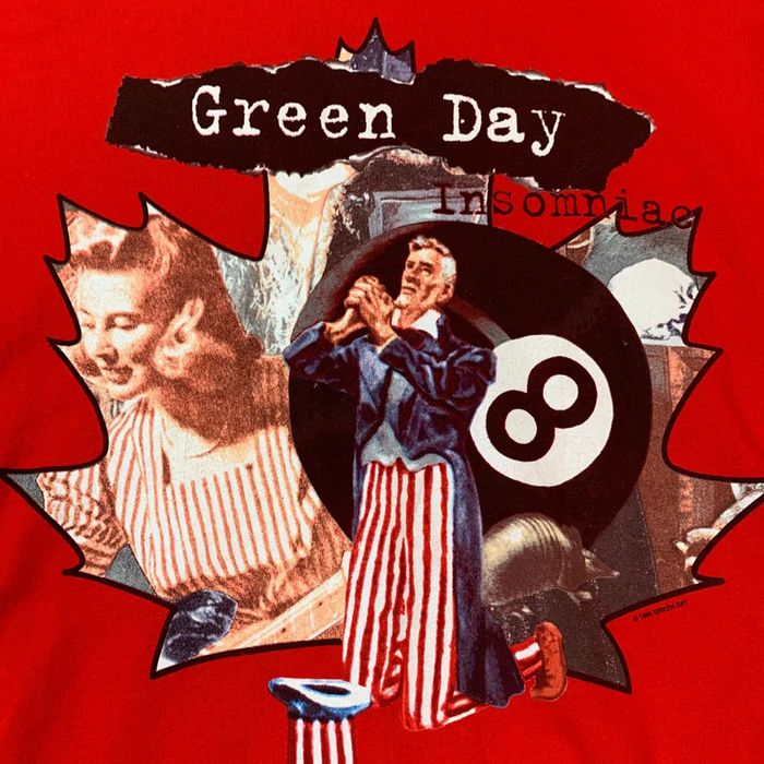 Vintage GREEN DAY INSOMNIAC TOUR VINTAGE SHIRT - GREEN BAND SHIRT