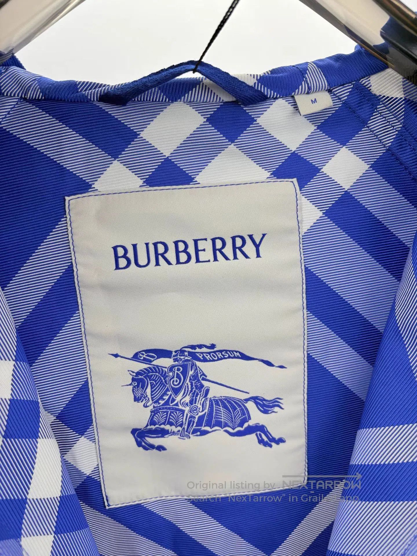 Burberry Blue Plaid Hooded Zip. Size US M / EU 48-50 / 2 - 3 Thumbnail