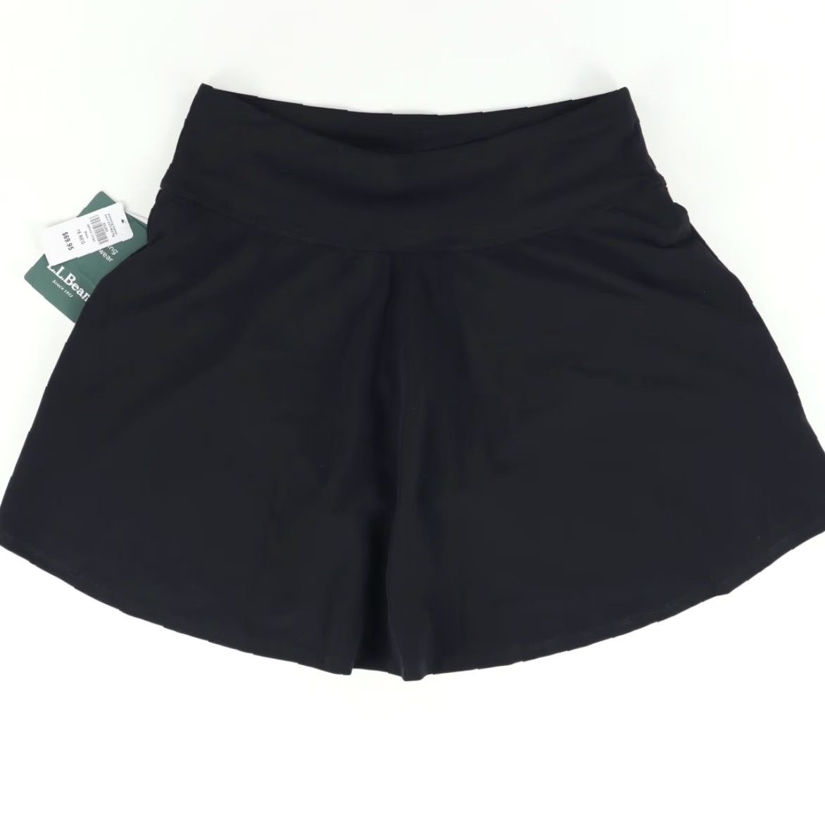 Lands' End Lands End Women's 16 Black High Stretch Slimming Swim Skirt Nylon Woven Athletic Shorts Adult Regular Size 38" / US 16 / IT 52 - 4 Thumbnail