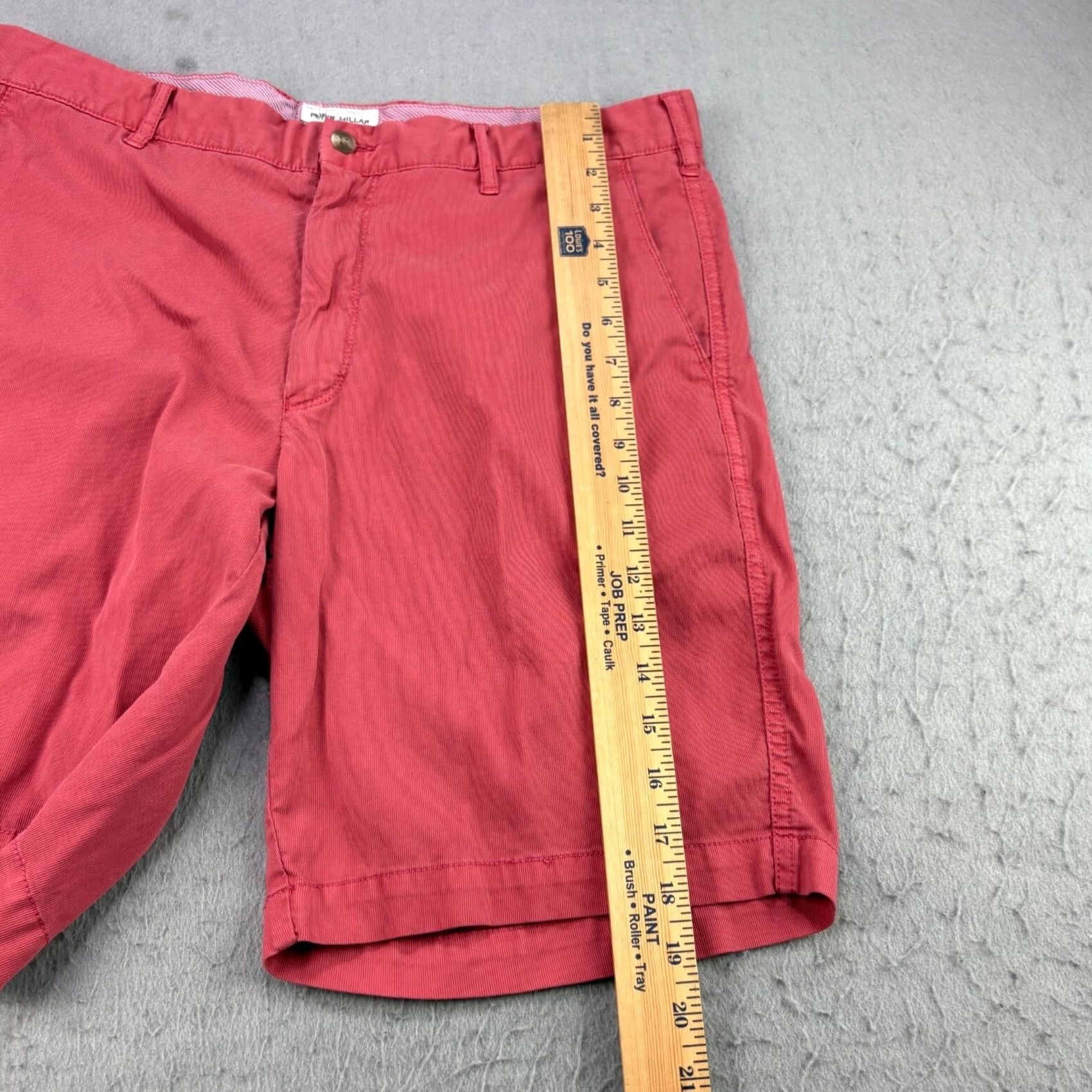 Peter Millar VINTAGE Peter Millar Shorts Mens 35 Red Chino Bedford Preppy Casual Golf Cotton Blend Shirt Size US 35 - 6 Thumbnail