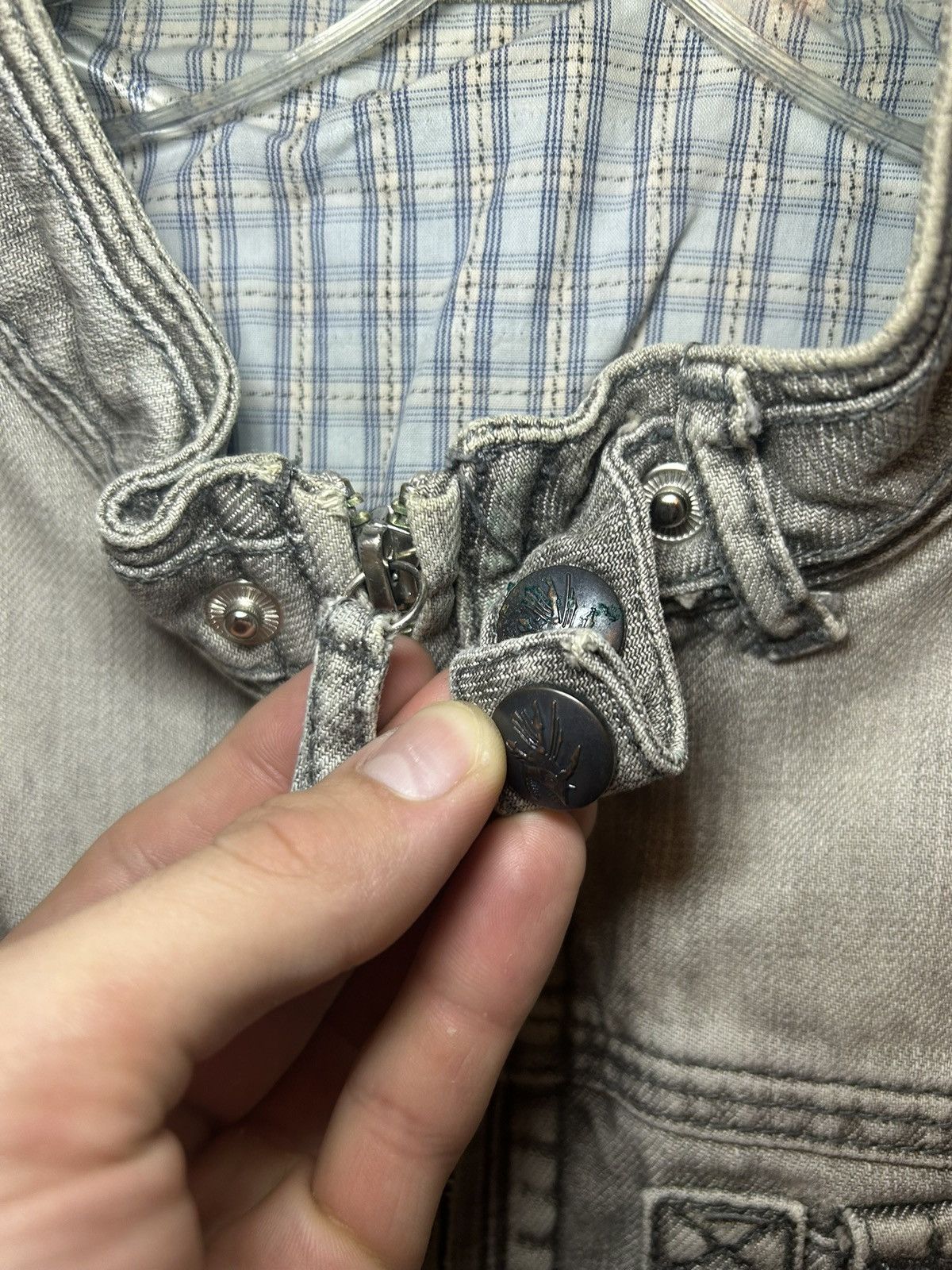 Vintage Vintage BS2B “bondage” cargo denim jacket Size US L / EU 52-54 / 3 - 6 Thumbnail