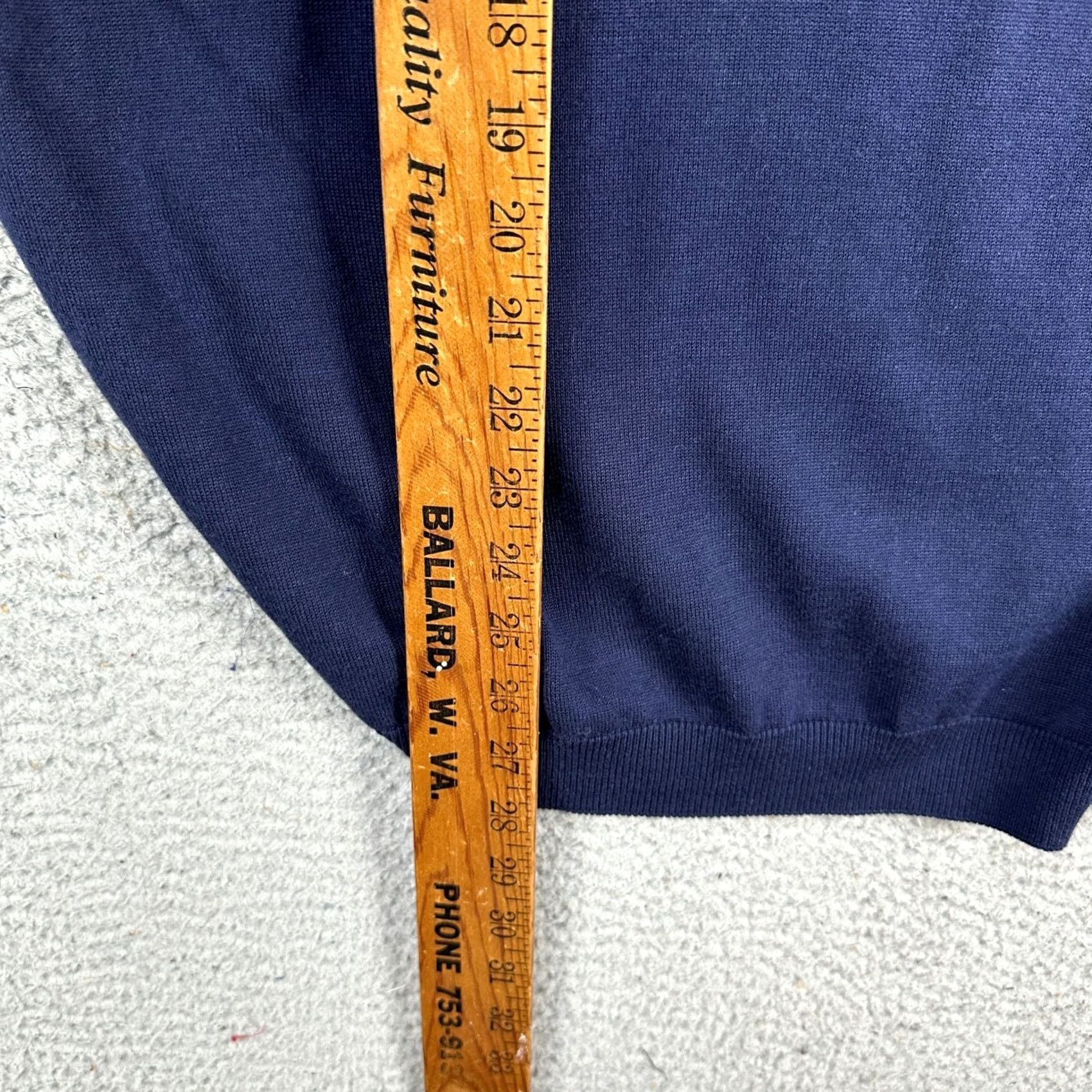 Vintage Harlestons Sweater Pullover Mens Large Blue Knit Quarter Zip Long Sleeve Logo Size US L / EU 52-54 / 3 - 7 Thumbnail