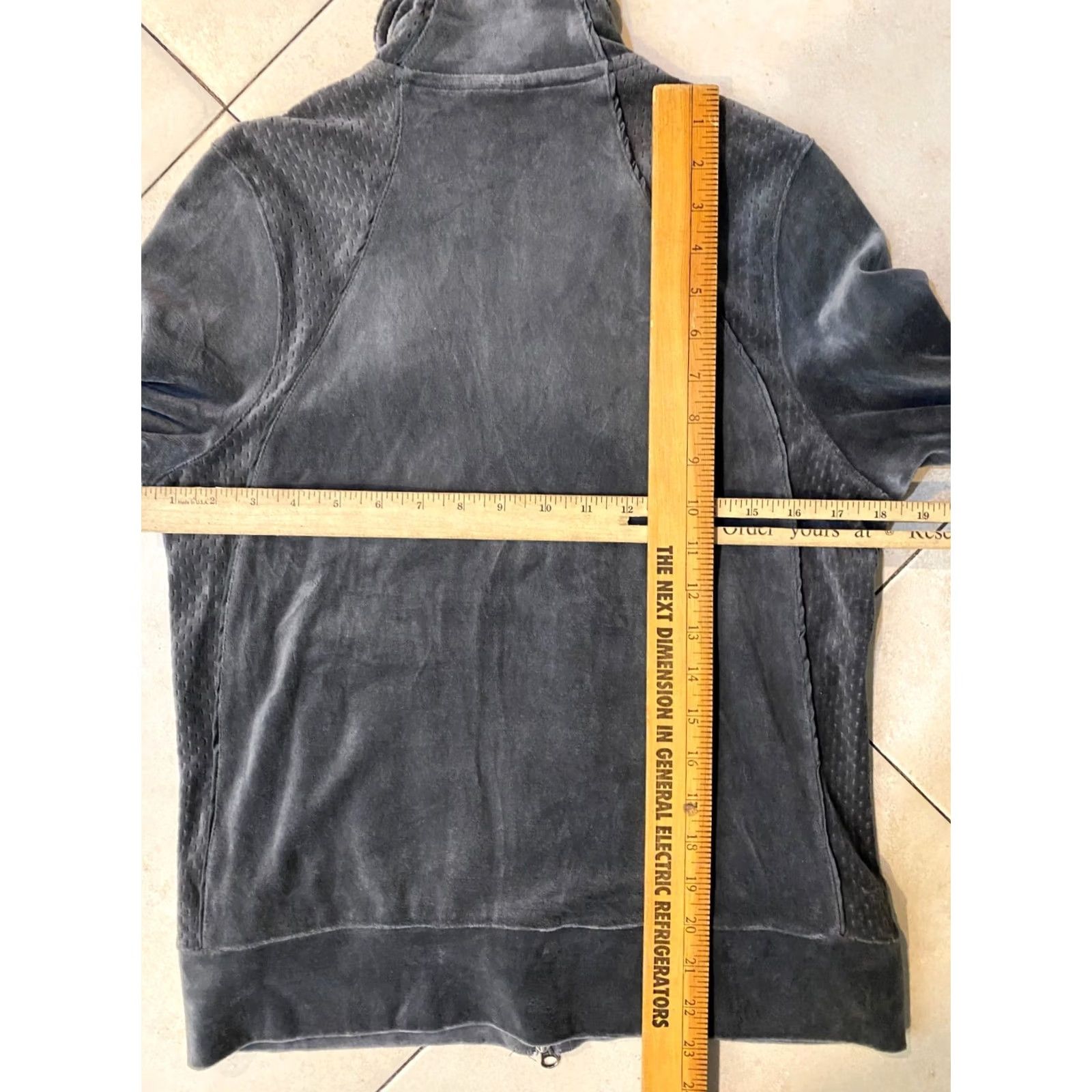 Nike VINTAGE Nike Full Zip Jacket Women's Medium Gray Velour Y2K Size M / US 6-8 / IT 42-44 - 7 Thumbnail