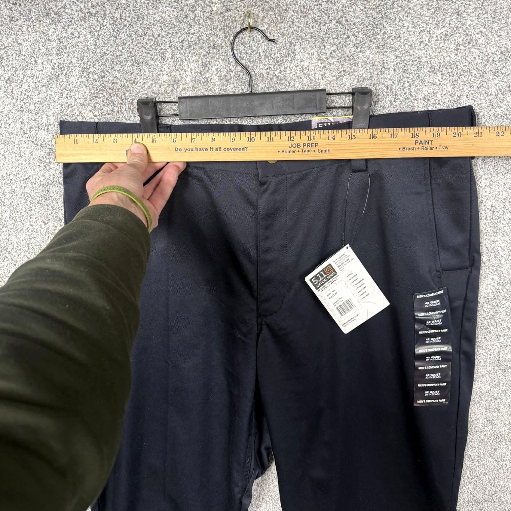 Vintage 5.11 Tactical Series Pants Mens 42x30 Blue Workwear Uniform Cotton Twill Dress Pants Flat Front Zip Fly Pockets Slah Front Mens Size US 42 / EU 58 - 5 Thumbnail