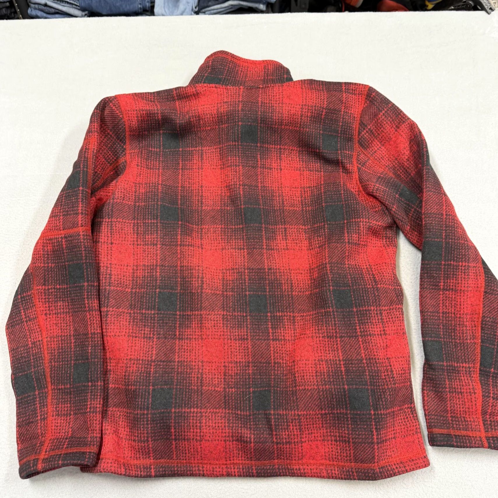 The North Face The North Face Pullover Mens Large Red Plaid Fleece 1/4 Zip Long Sleeve Top Size US L / EU 52-54 / 3 - 5 Thumbnail