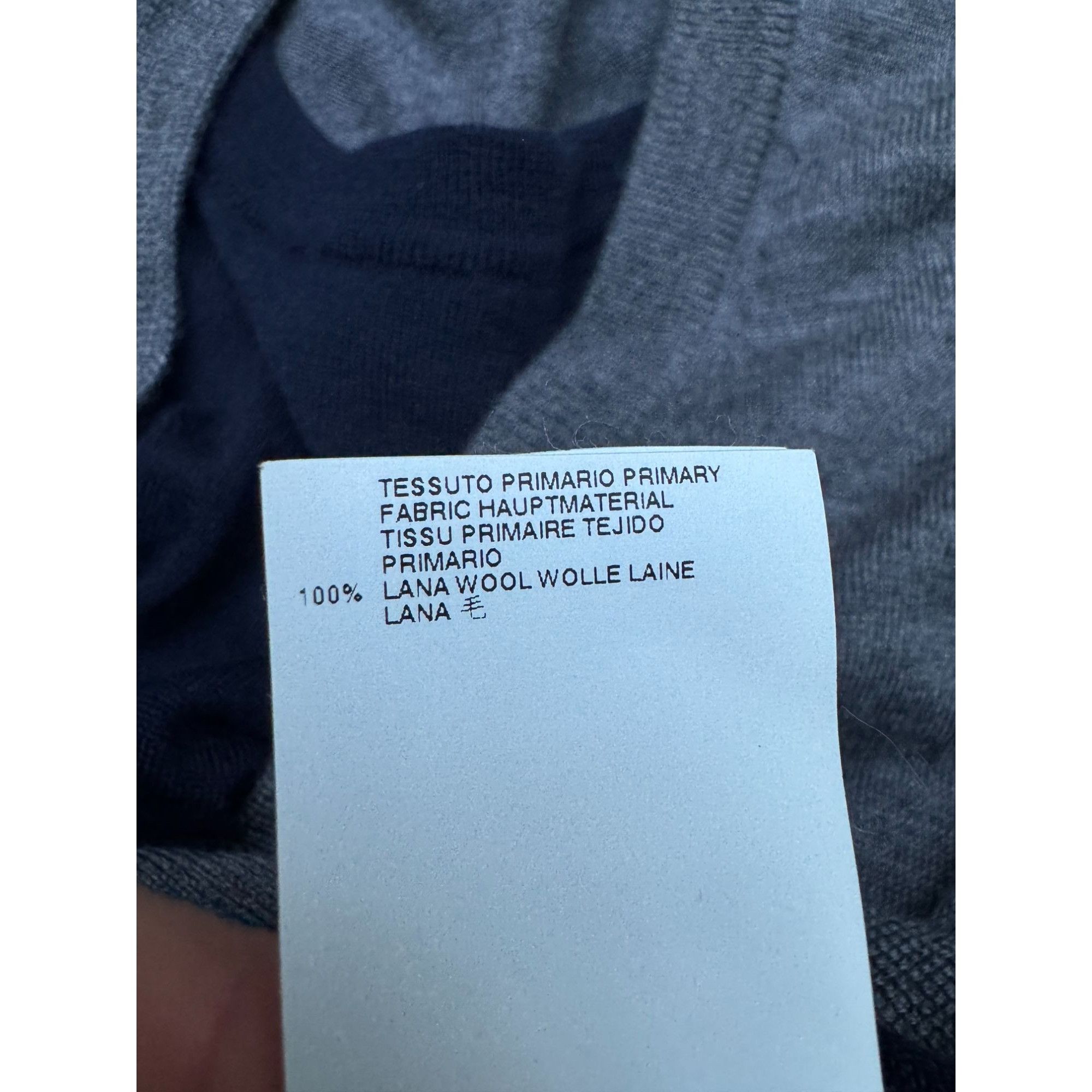 Maison Margiela Grey Wool Sweater with Layered Navy Insert Size US S / EU 44-46 / 1 - 9 Thumbnail