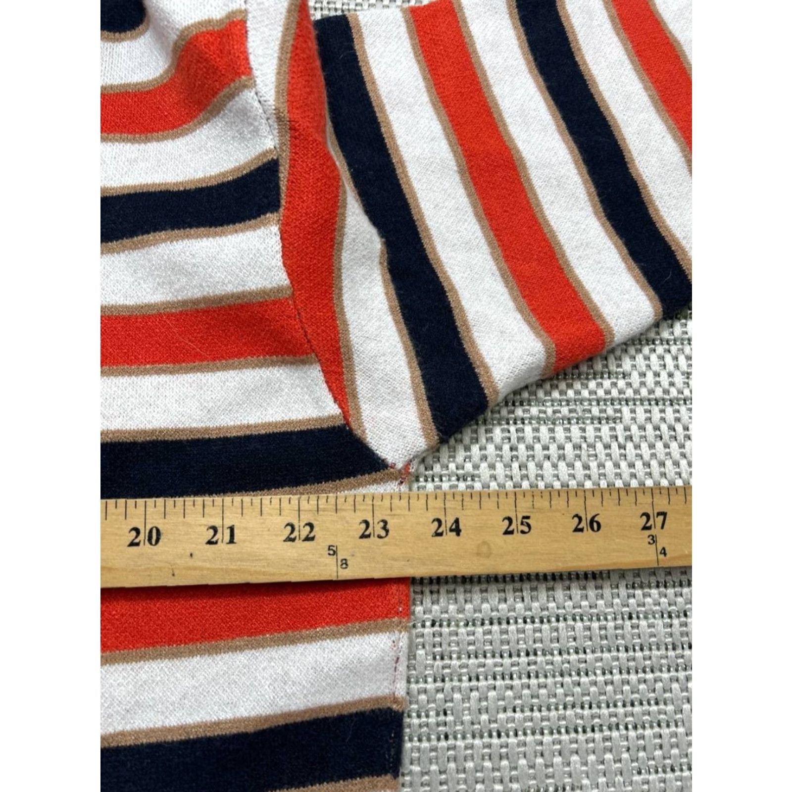 Anthropologie Maeve Sweater Womens Medium Orange White Black Knit Pullover Size M / US 6-8 / IT 42-44 - 6 Thumbnail