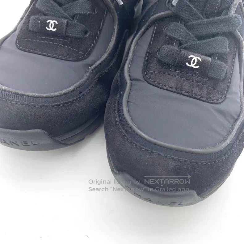 Chanel Chanel Black double C logo lacing casual flat sneakers Size US 6.5 / IT 36.5 - 7 Thumbnail