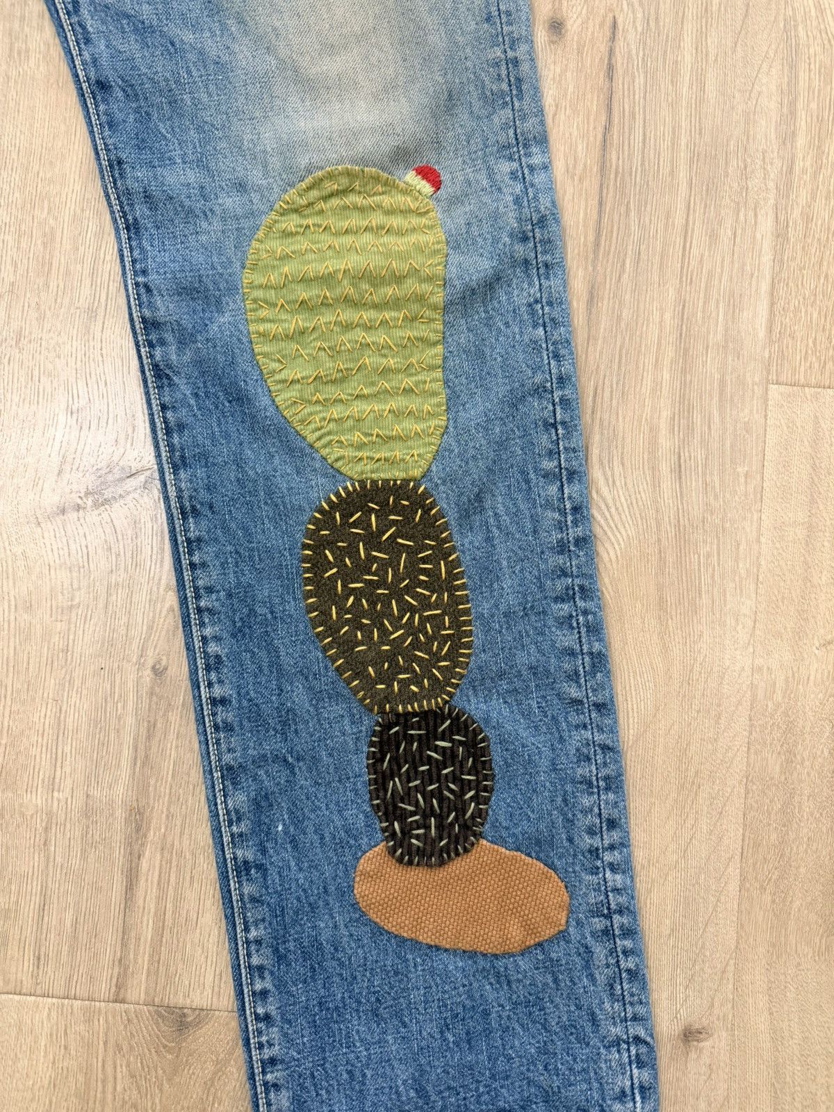 Kapital 14Oz Denim 5P Monkey CISCO (Cactus Embroidery) Size US 30 / EU 46 - 5 Thumbnail