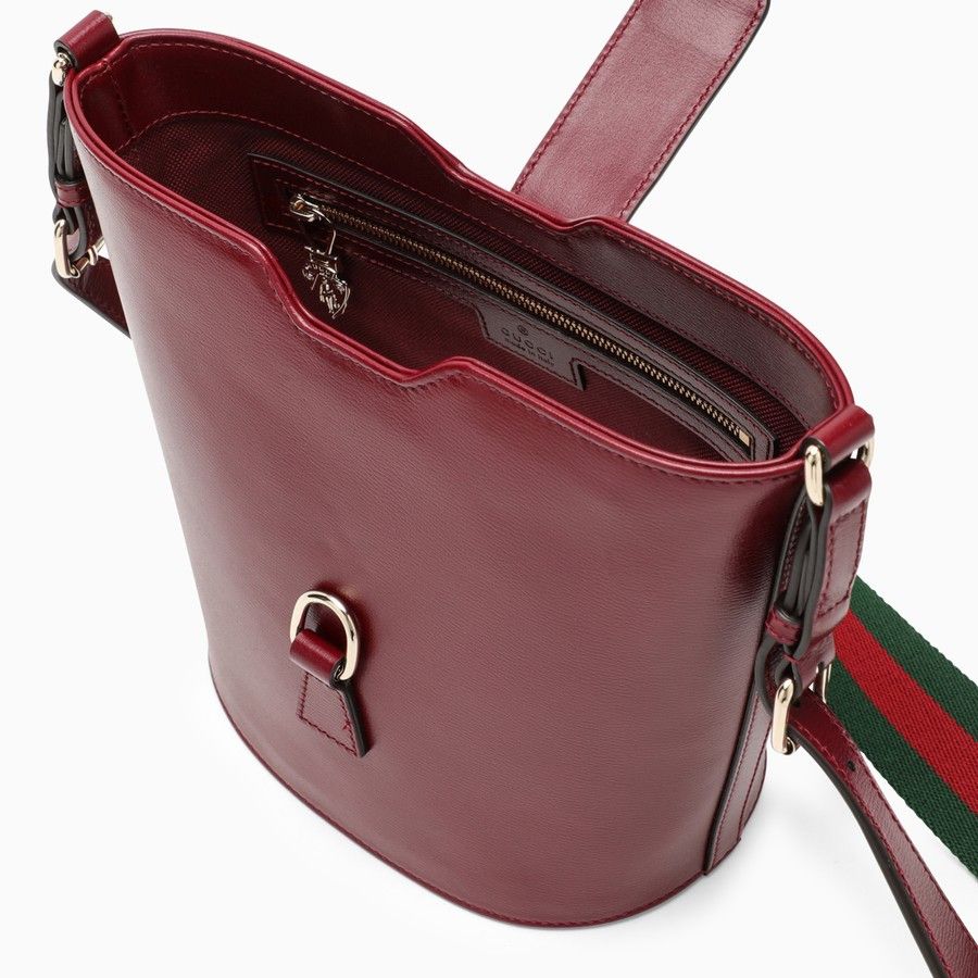 Gucci o1d2blof0824 Size: OS / Leather Mini Bucket Bag in Dark Red Size ONE SIZE - 4 Thumbnail