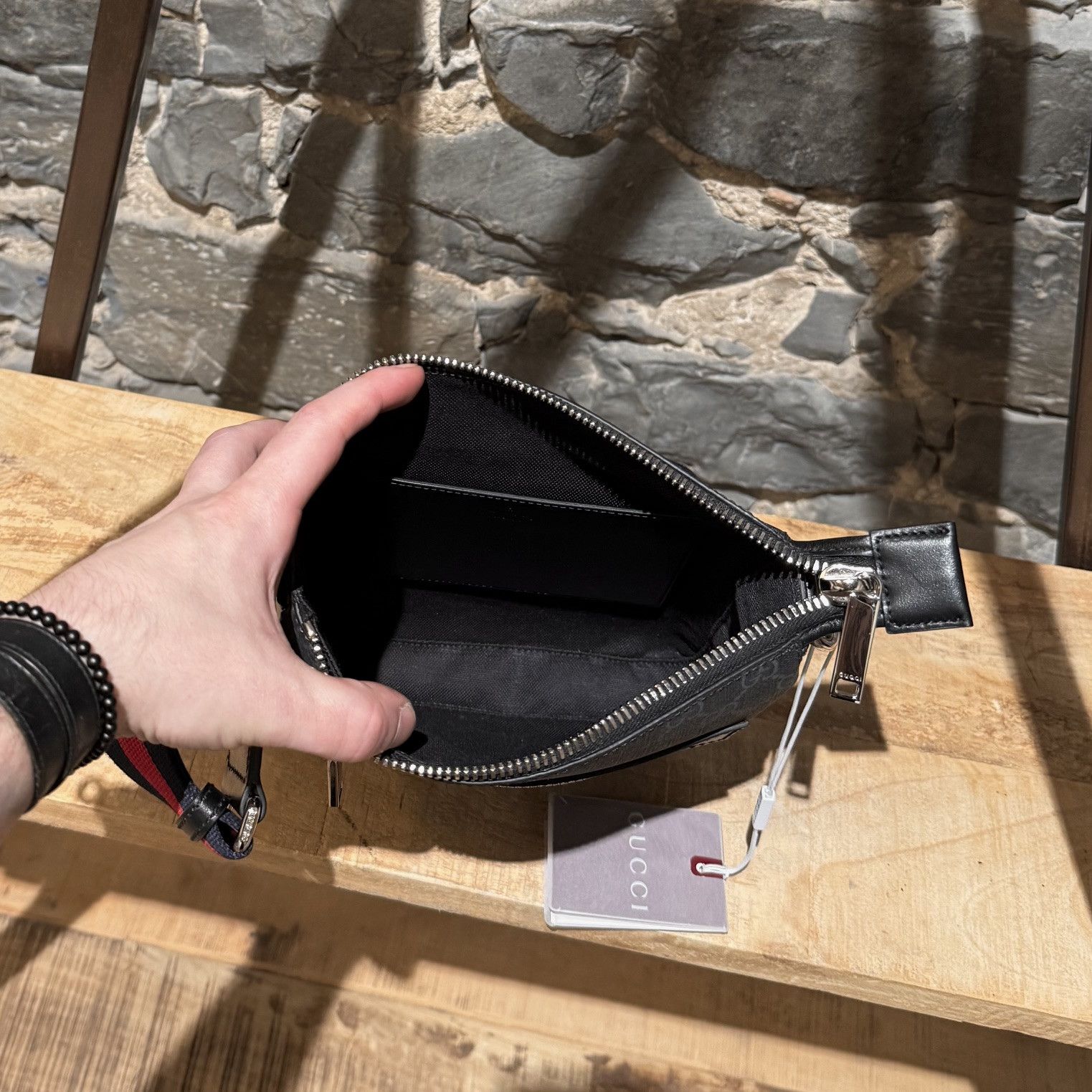 Gucci Gucci Black GG Supreme Small Crossbody Messenger Bag Size ONE SIZE - 11 Thumbnail