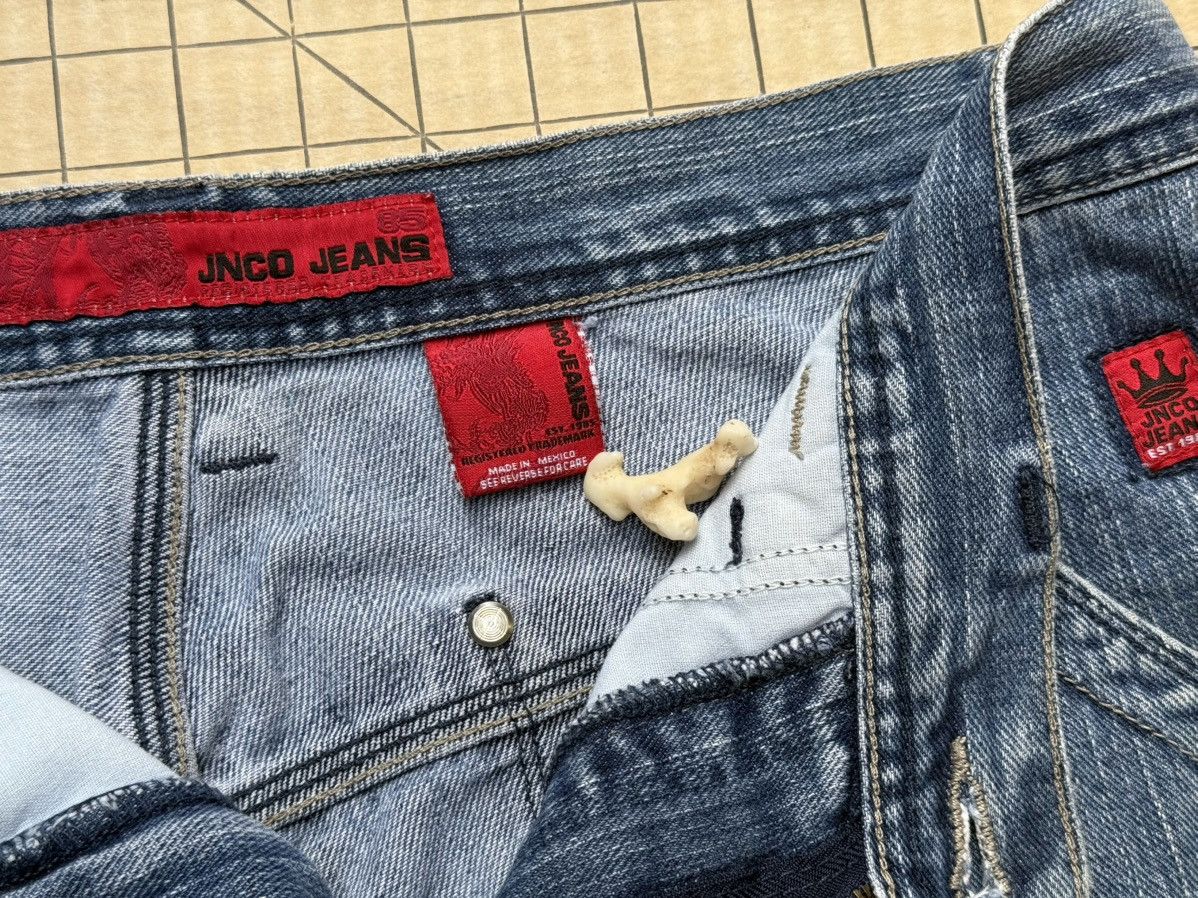JNCO × Vintage Vintage Y2K JNCO Flaming Skull Baggy Jeans Size US 34 / EU 50 - 6 Thumbnail