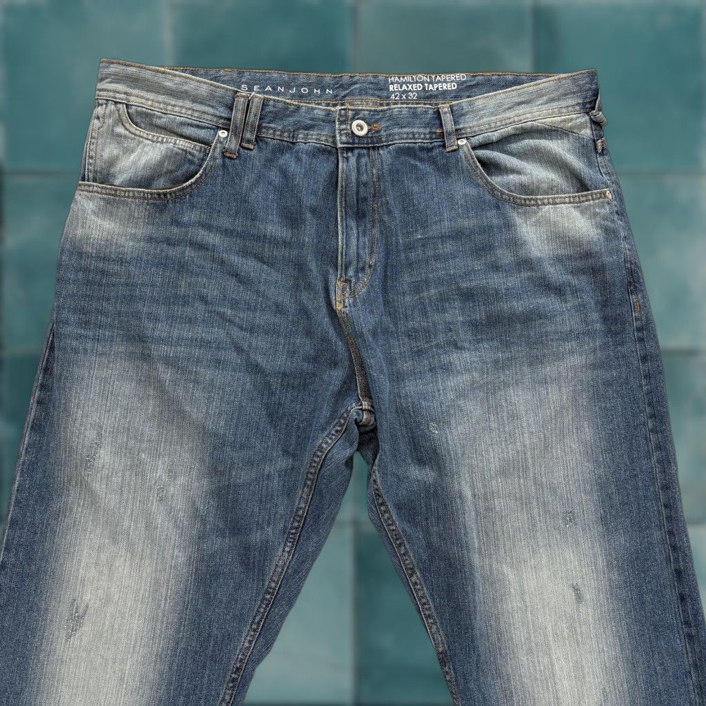 Sean John Sean John Jeans Mens 42x32 Blue Hamilton Relaxed Tapered Denim Hip Hop Y2K Skate Jeans Size US 42 / EU 58 - 1 Thumbnail